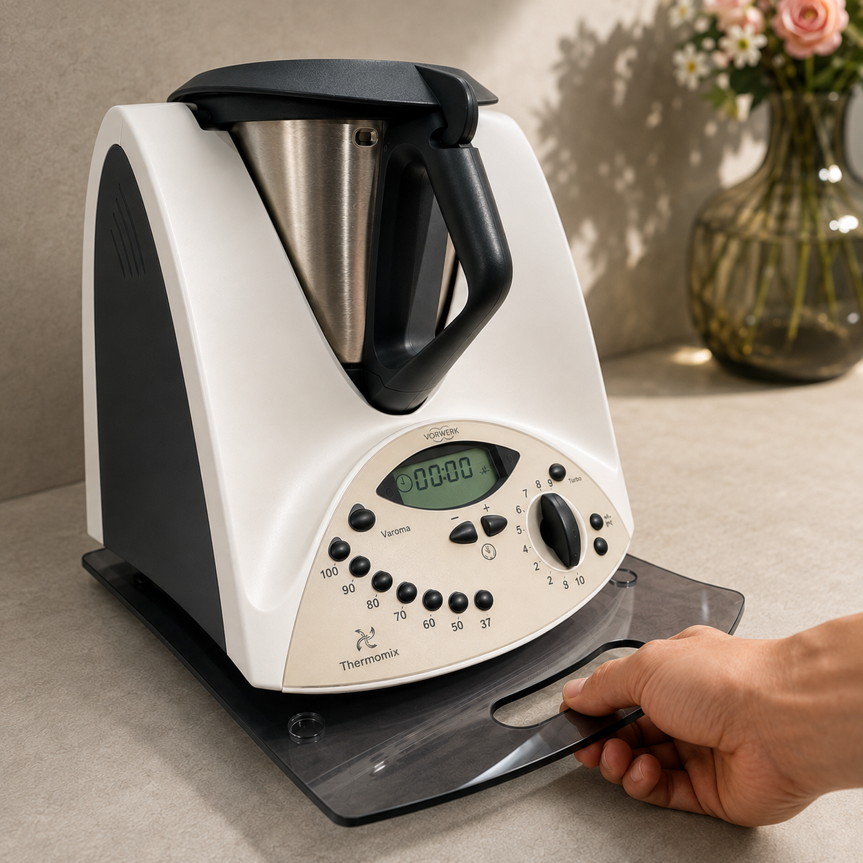 EasySlider® | Gleitbrett aus Acrylglas für Thermomix TM31