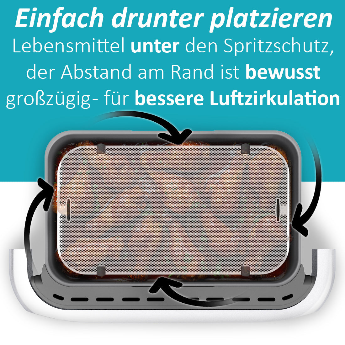 ZauberFry | Spritzschutz für Airfryer Cosori Dual Blaze, TwinFry, Ninja AF500EU