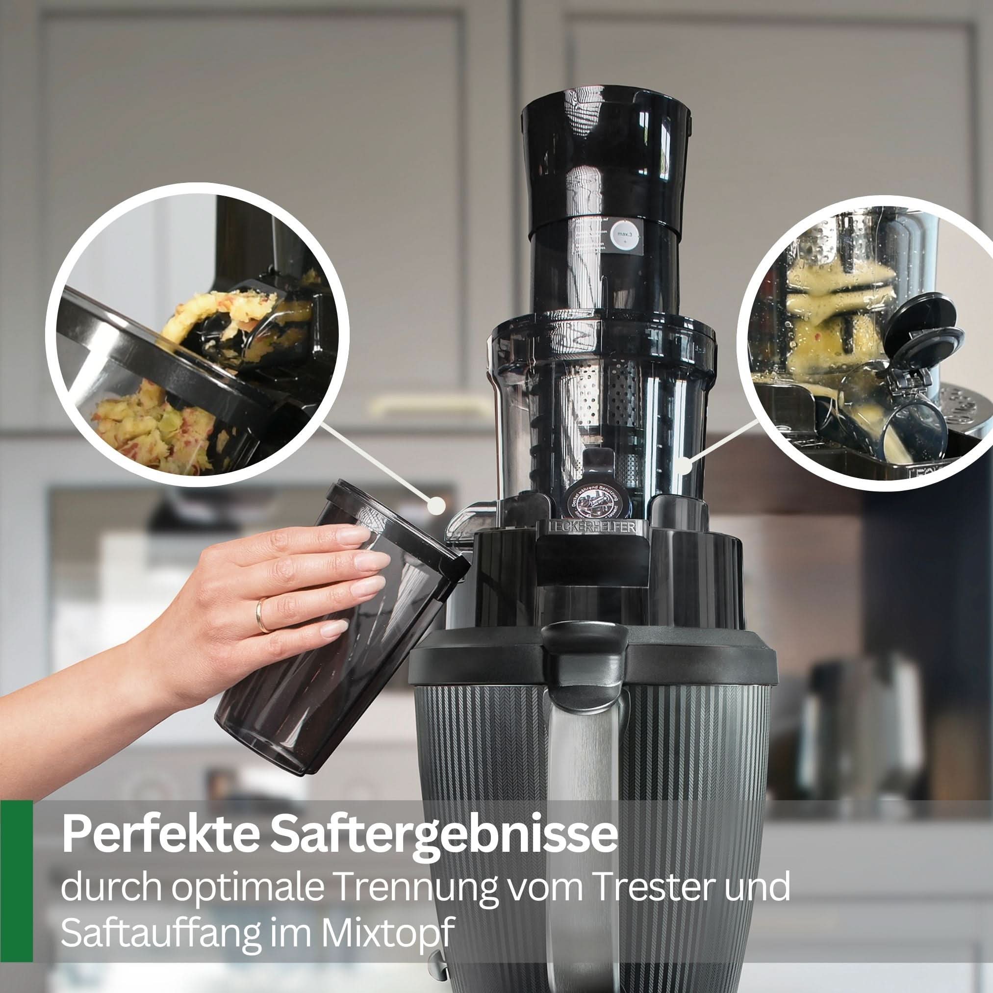 SaftPro | Slowjuicer / Entsafter inkl. Adapter für Thermomix TM7