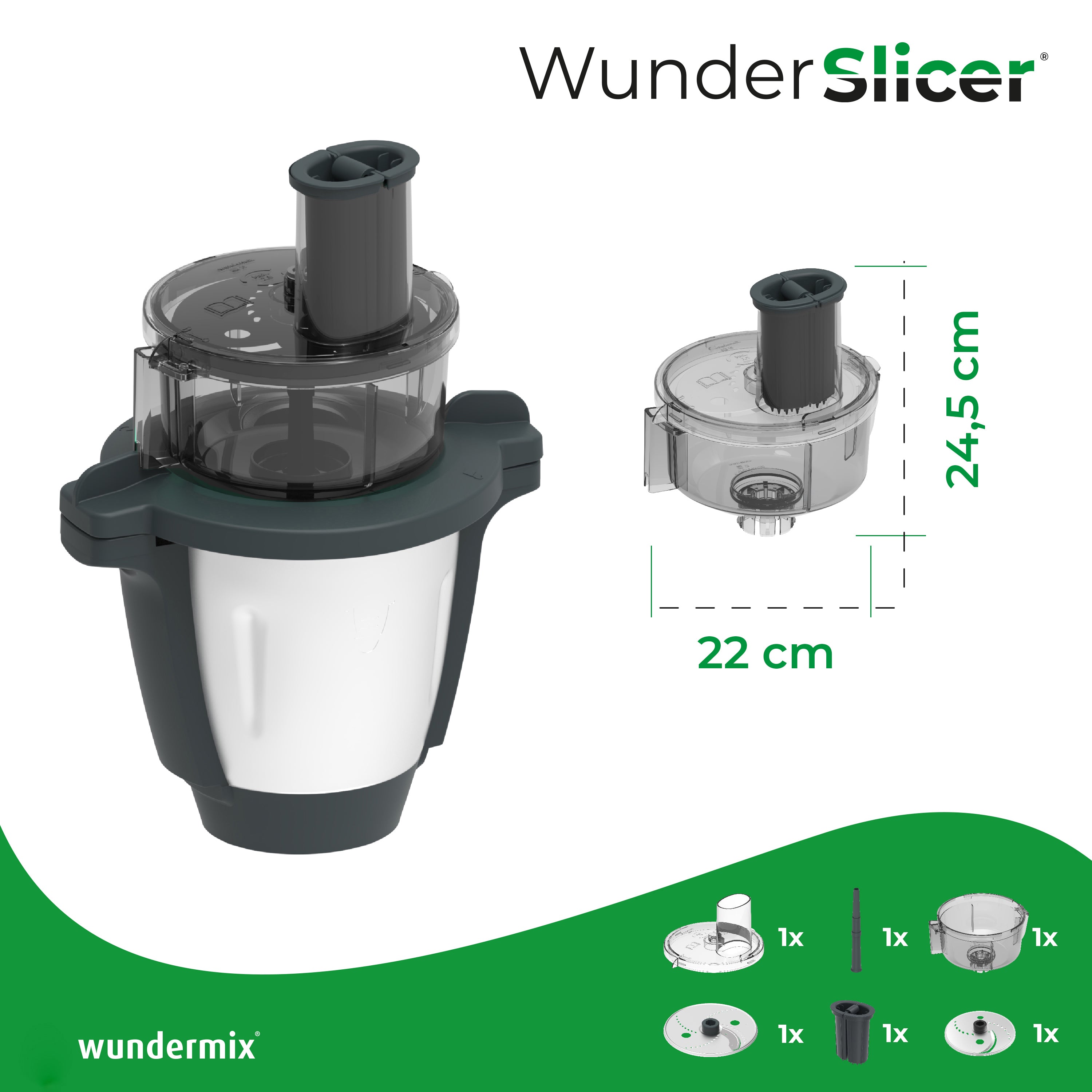WunderSlicer® | Gemüseschneider für Monsieur Cuisine Connect, Trend & Smart