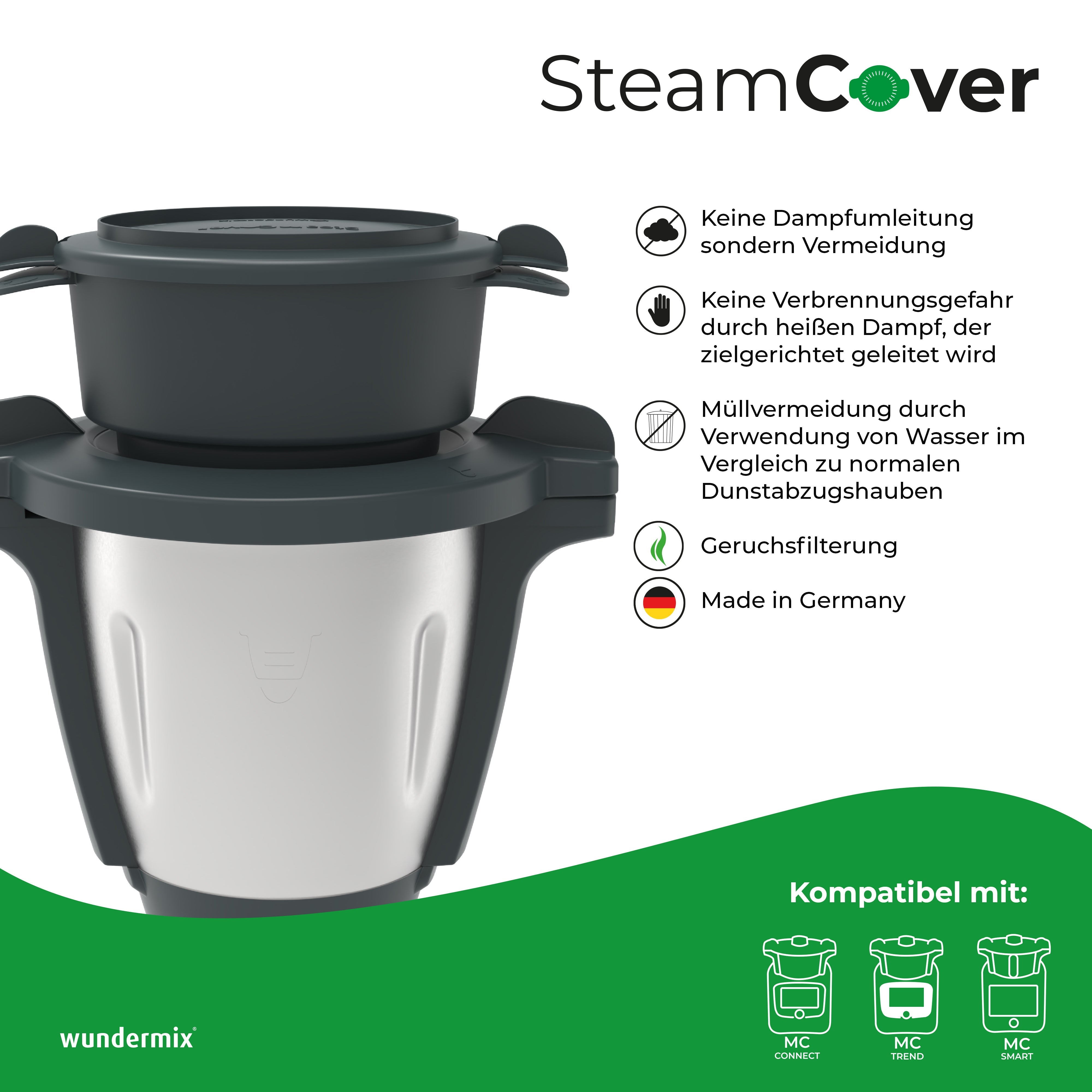 SteamCover® | Dampf- und Geruchsfilter für den Monsieur Cuisine Smart, Trend & Connect
