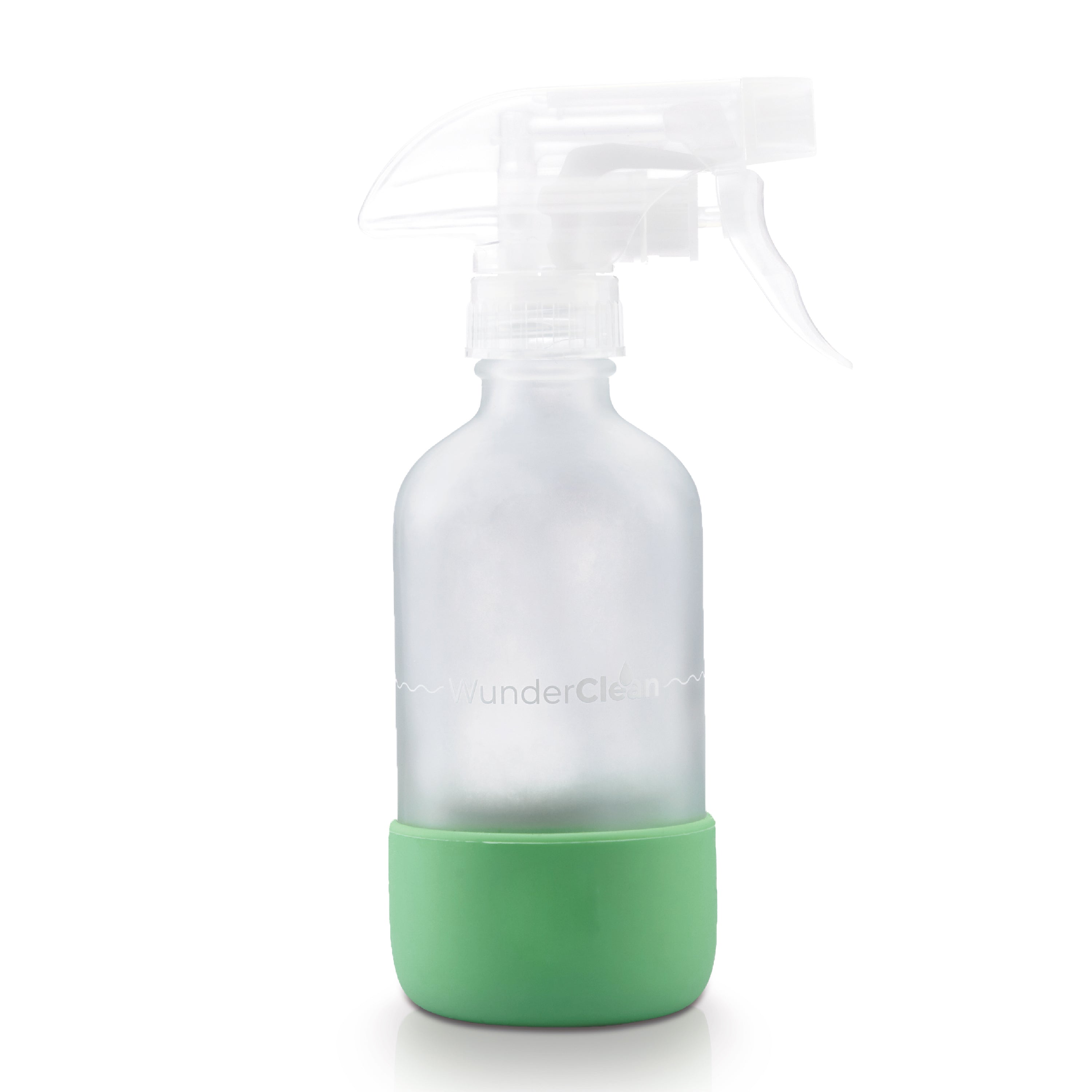 WunderClean Sprühflasche | 240 ml Glasflasche mit Silikon-Bruchschutz für WunderClean Reiniger