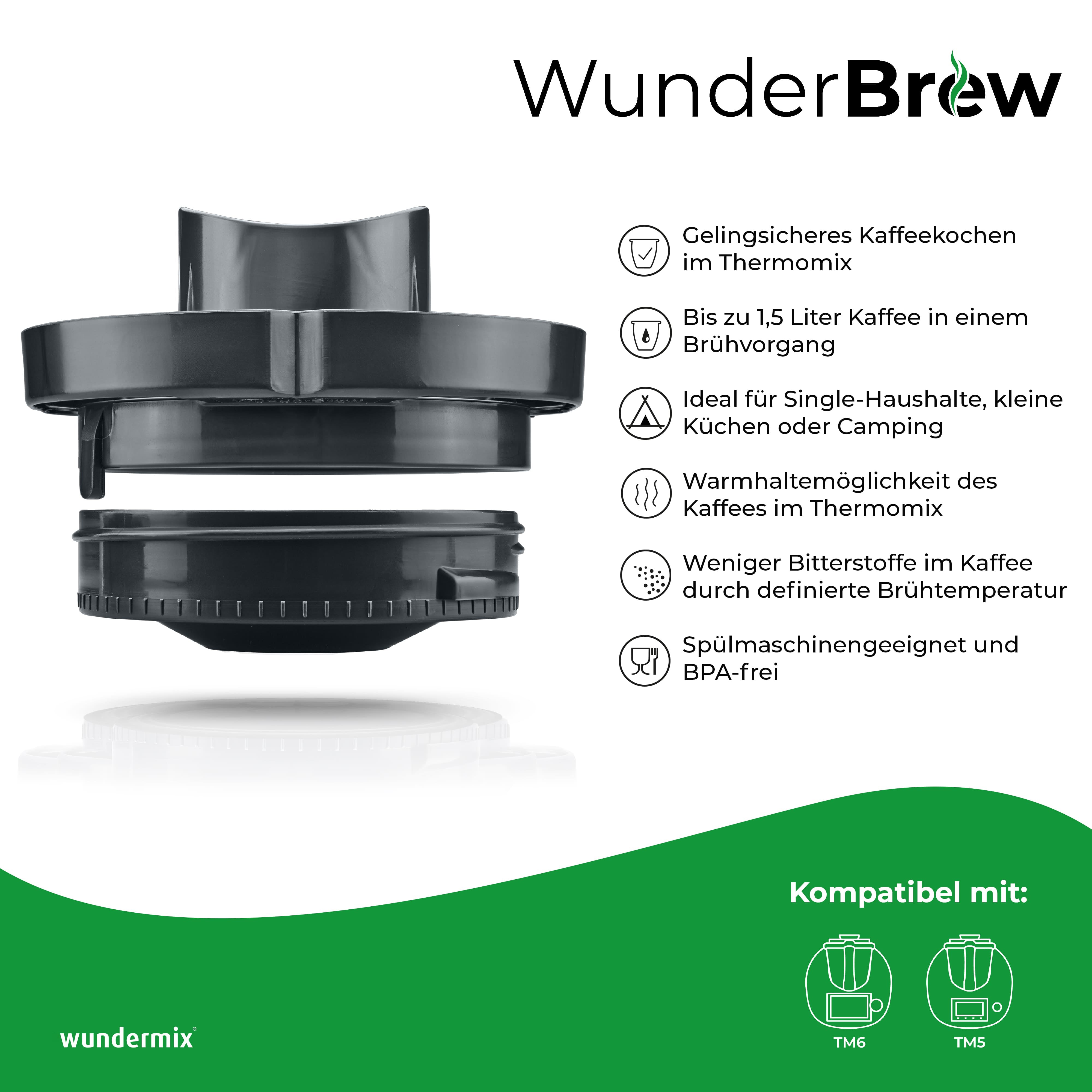 WunderBrew® | Kaffeefilter-Einsatz für Thermomix TM7, TM6, TM5