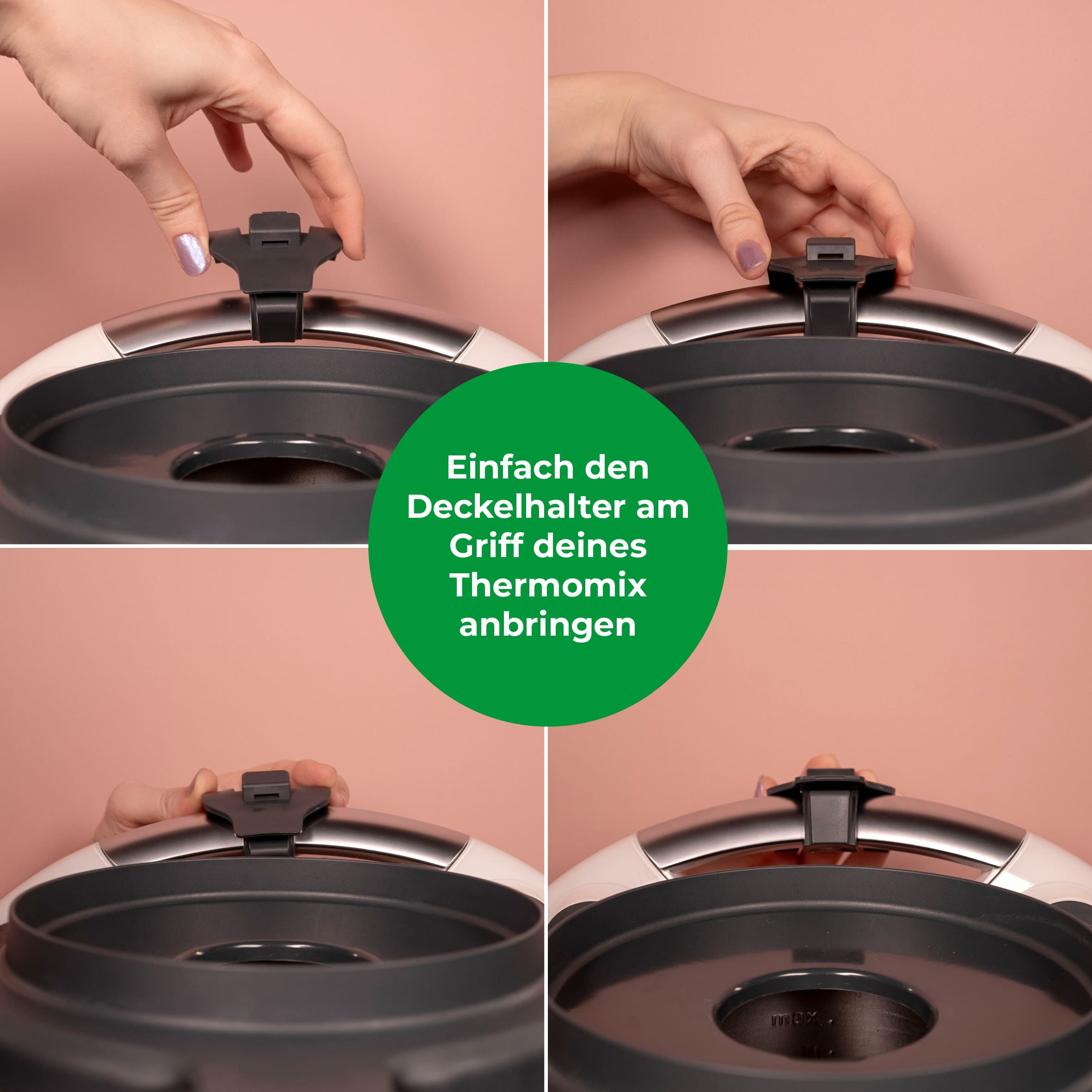 WunderClip® V2 | Deckelhalter für den Thermomix TM6, TM5