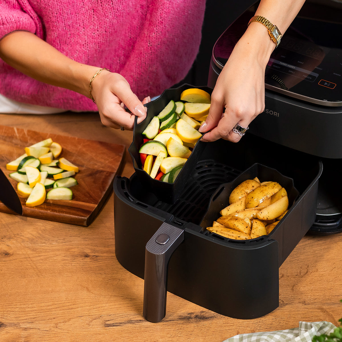 ZauberFry | DUAL Silikonform für AirFryer kompatibel mit Philips, Cosori und mehr