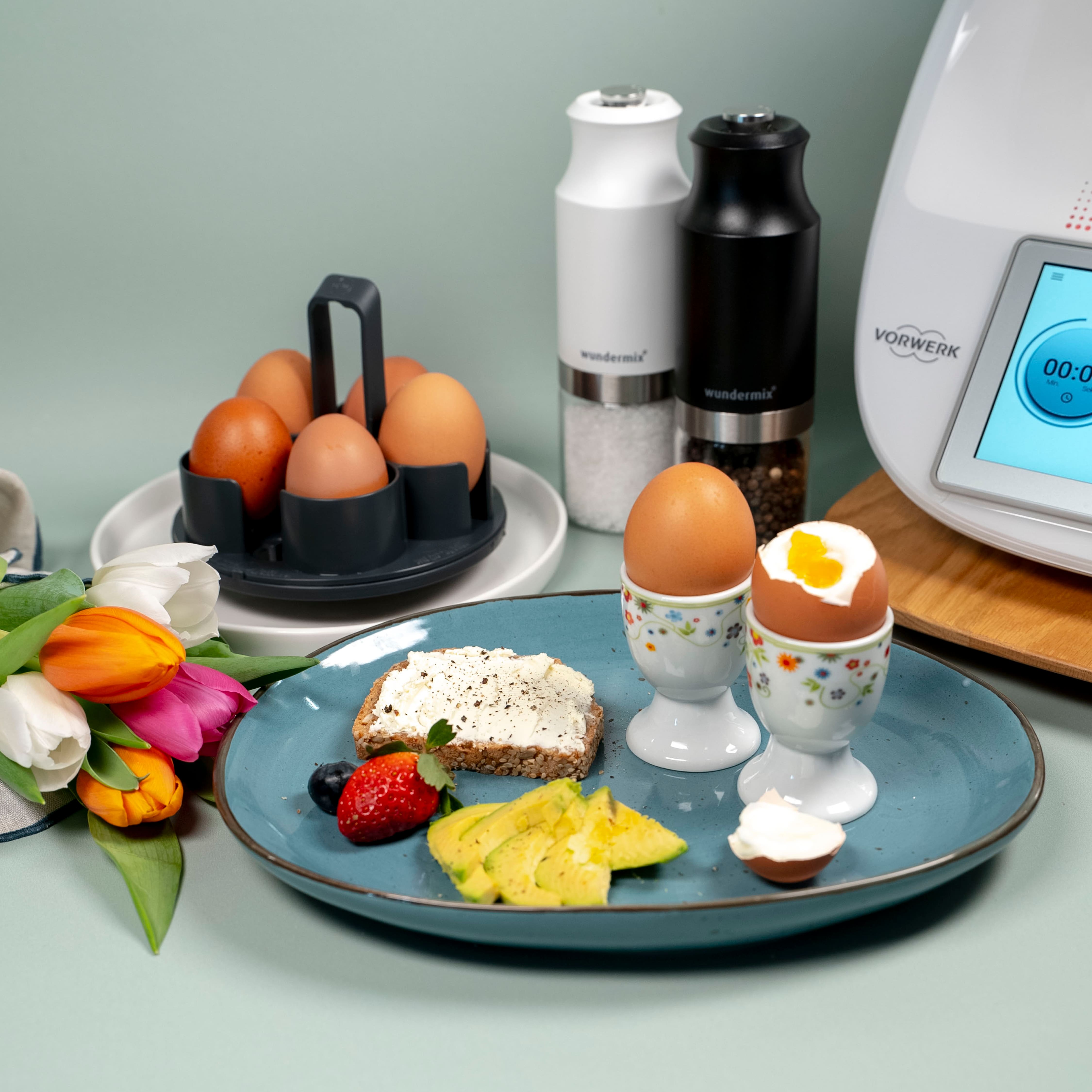 EggPro | Eierhalter-Aufsatz inkl. Träger für Thermomix TM7, TM6, TM5, TM31