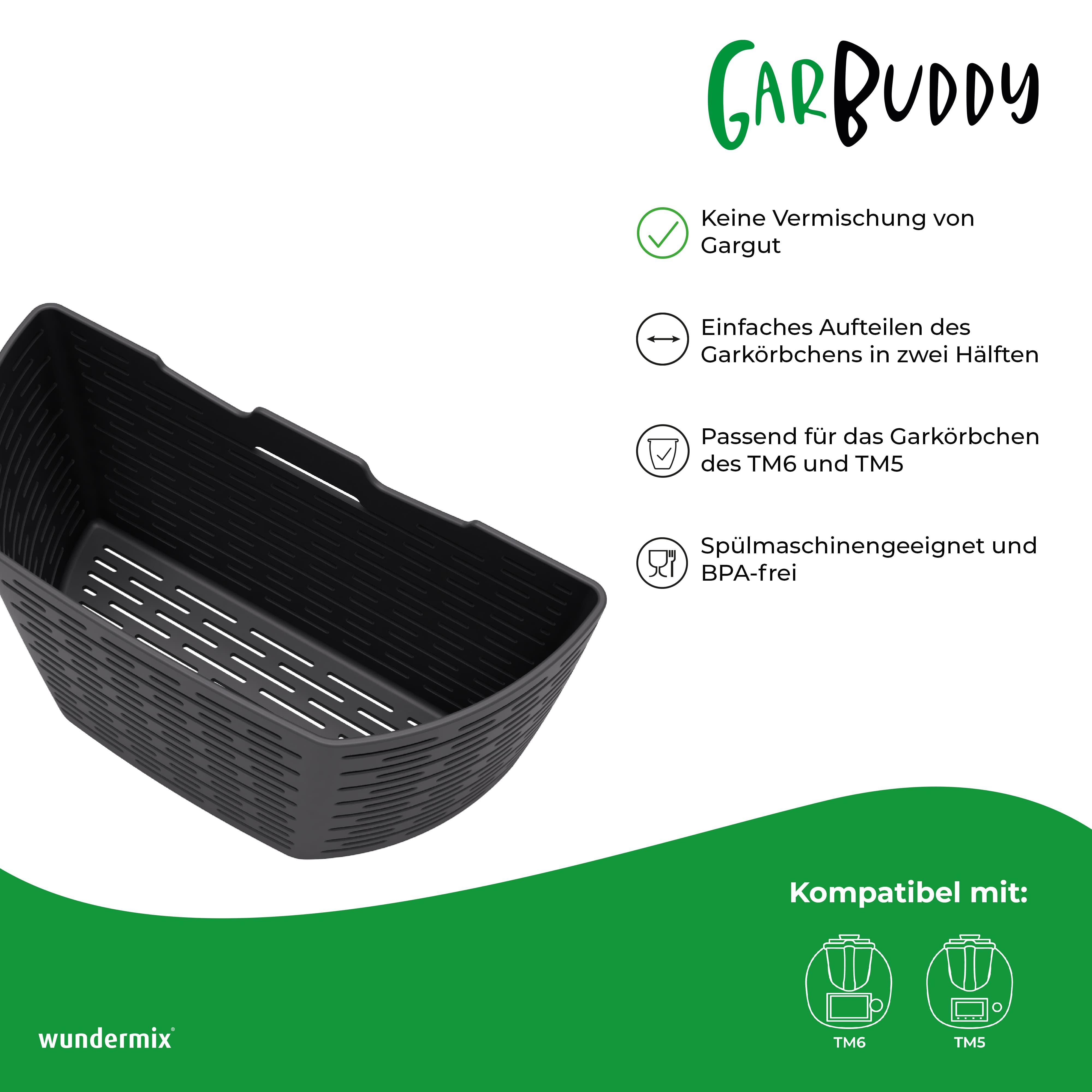 GarBuddy® | Einsatz für Garkorb des Thermomix TM7, TM6, TM5, TM31