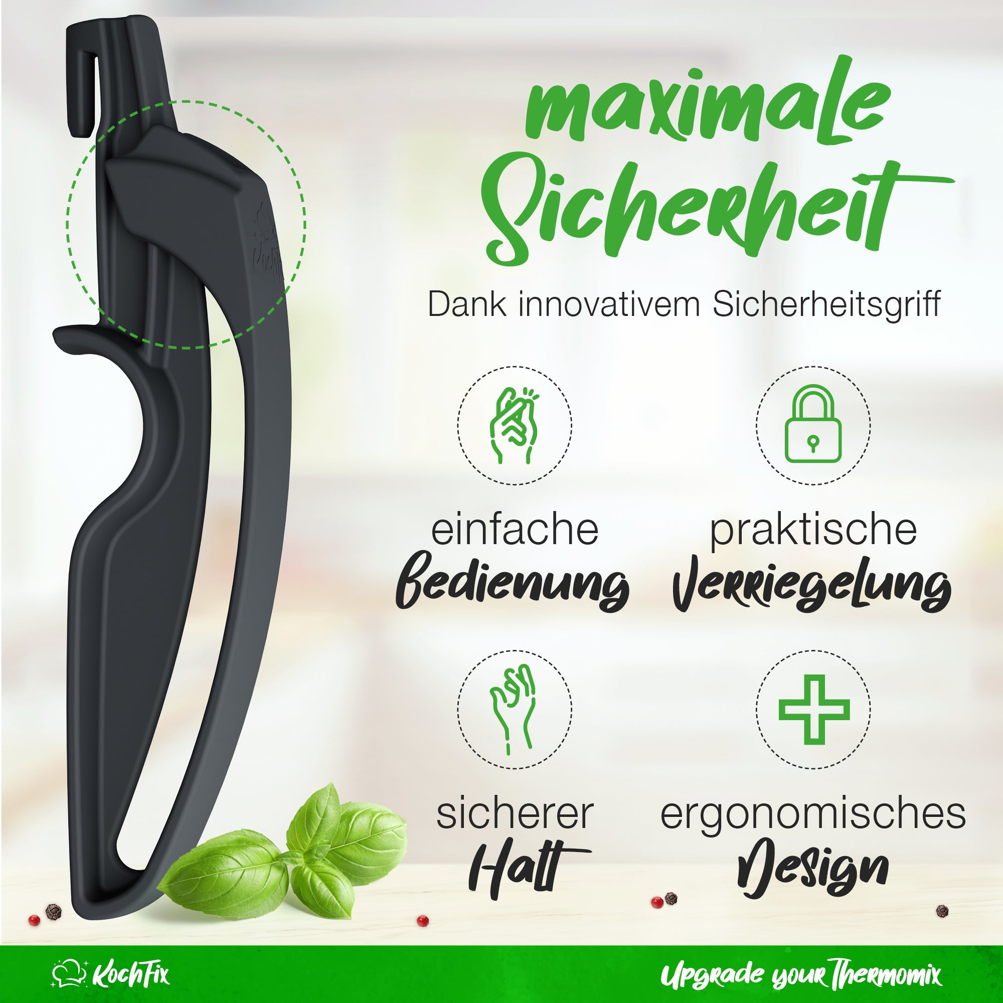 KochFix Garkorb-Griff für Thermomix-Gareinsatz TM7, TM6, TM5, TM31