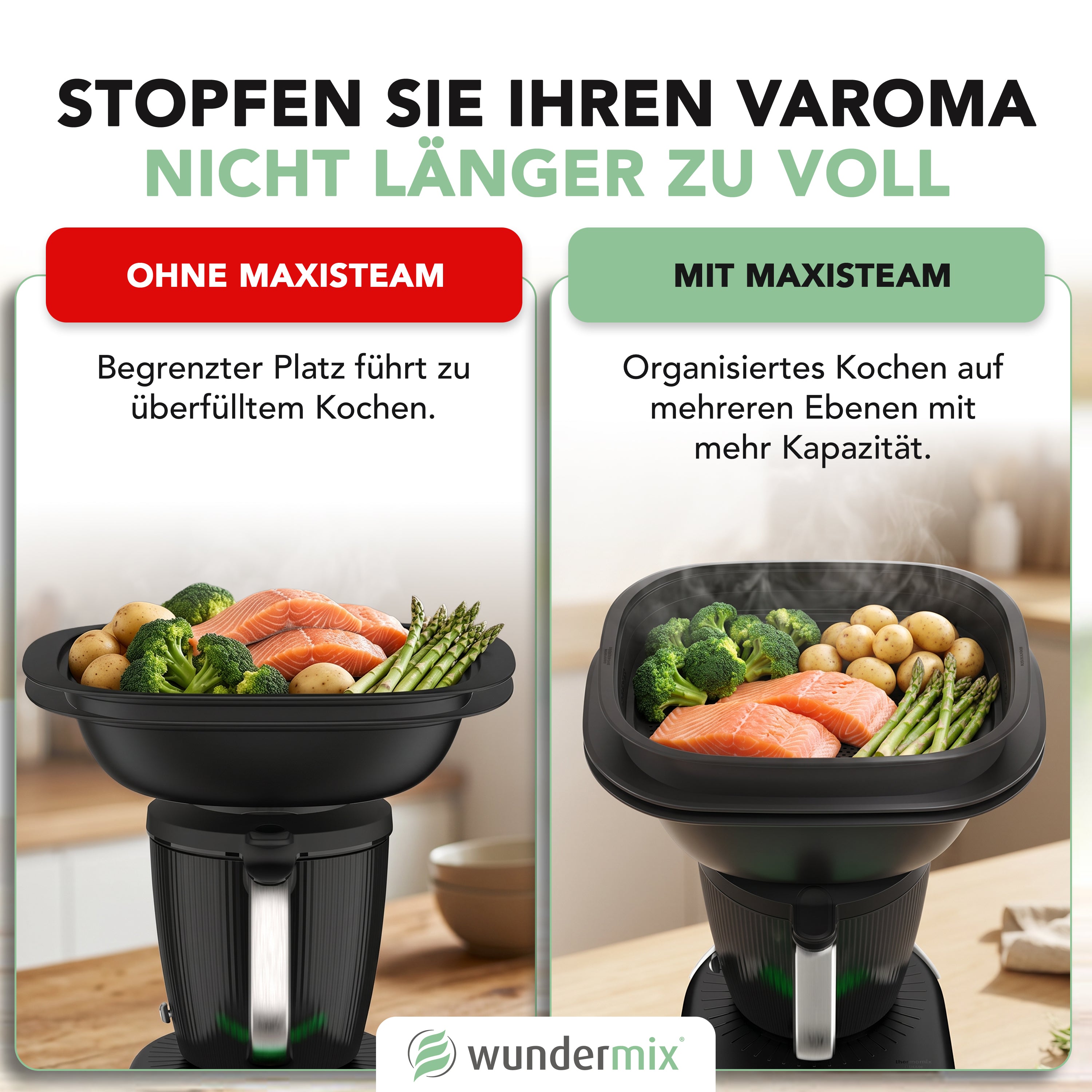 MaxiSteam® | Varoma-Erweiterung mit Einlegeboden für Thermomix TM7