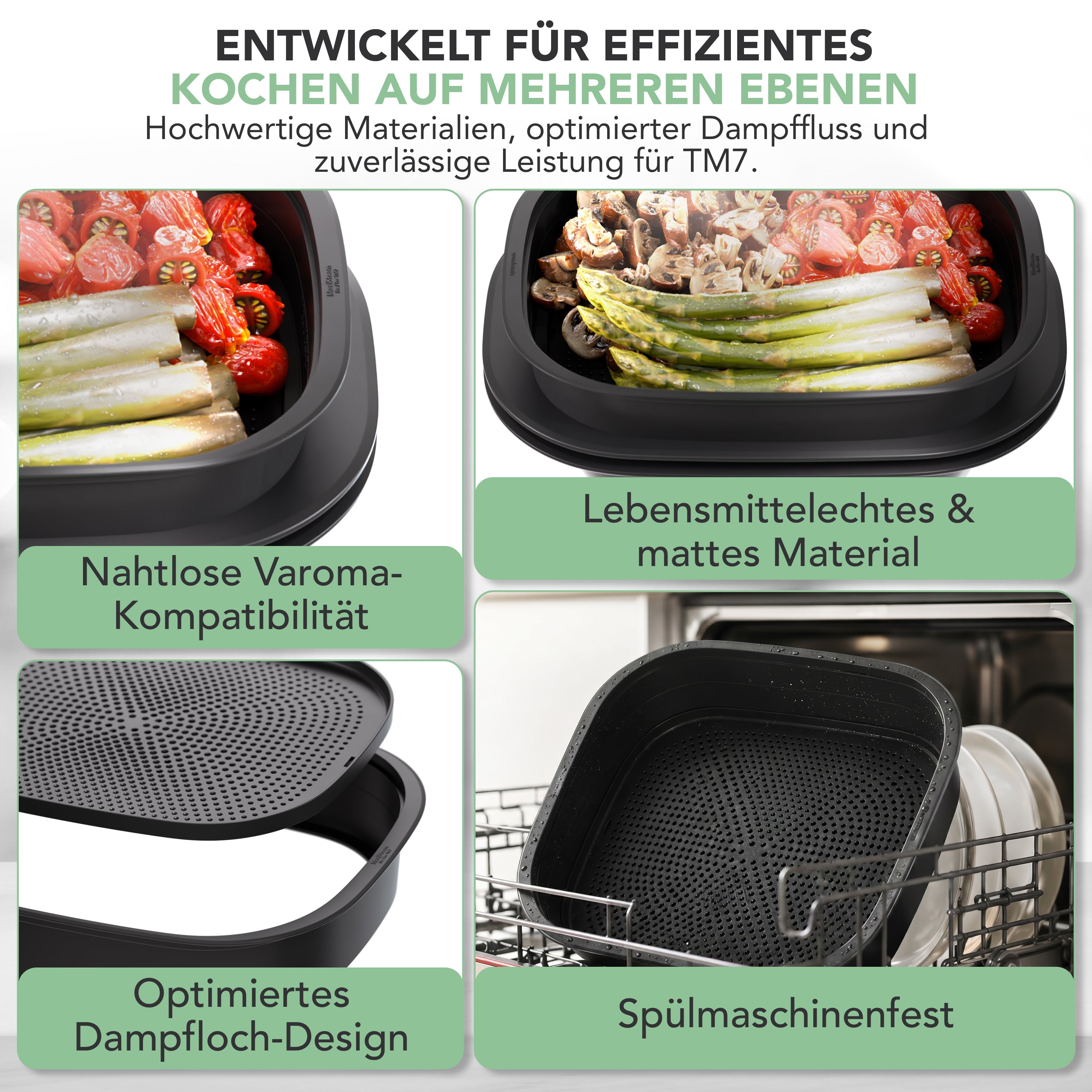 MaxiSteam® | Varoma-Erweiterung mit Einlegeboden für Thermomix TM7