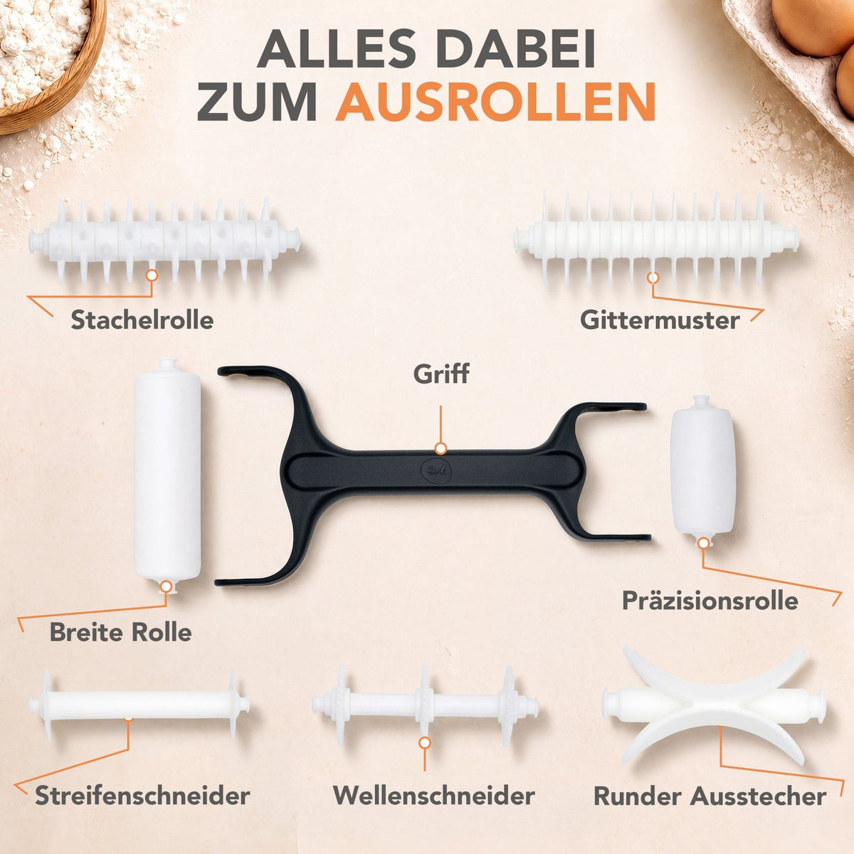 RollPro® V2 | Teigroller mit zwei unterschiedlich großen Walzen
