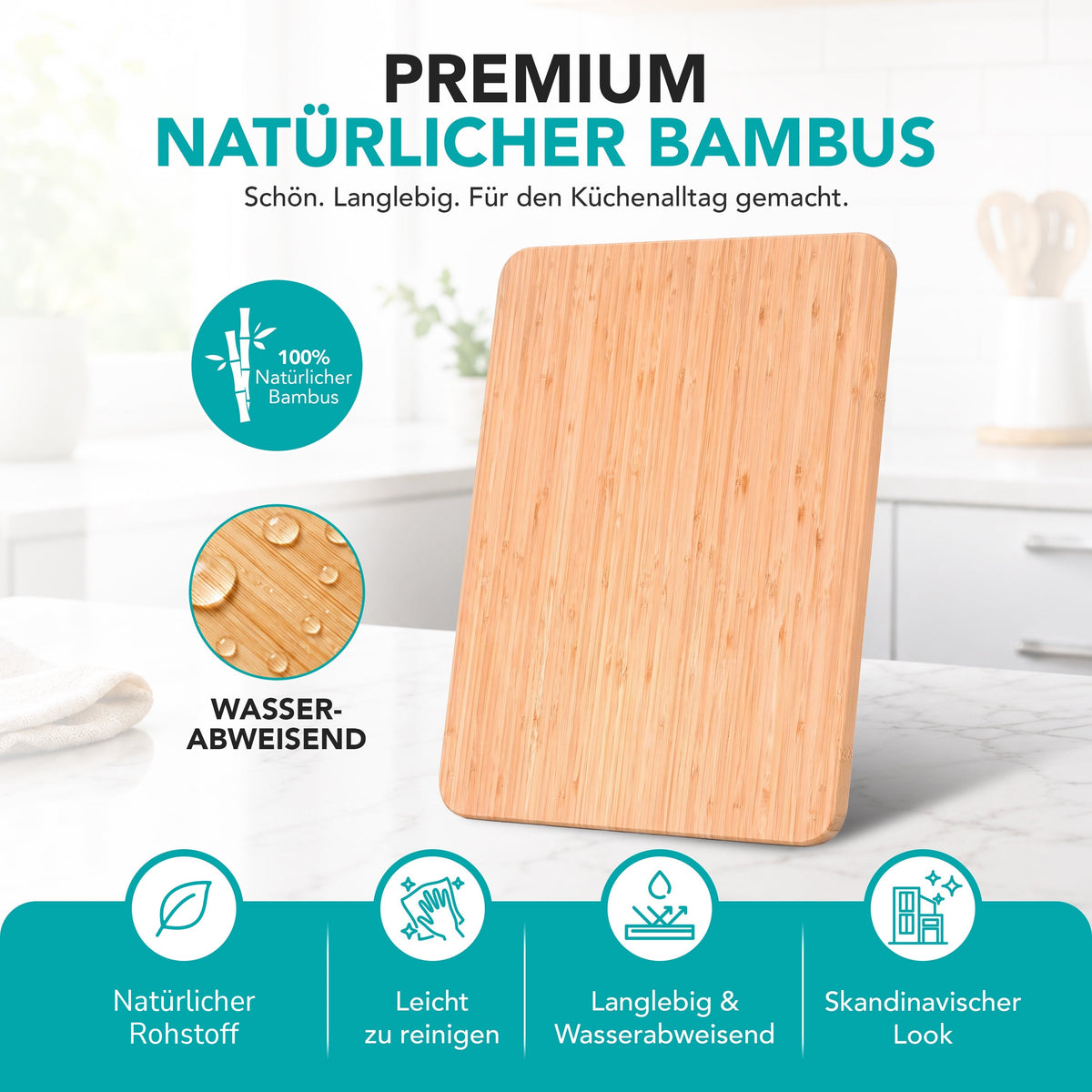 WunderFry® | Airfryer Bambusgleitbrett mit Schubladenablage