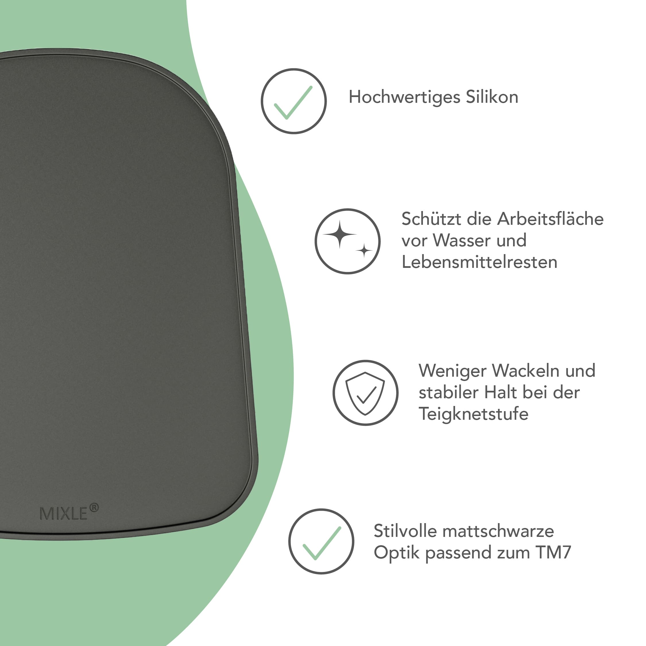 mixle® | Silikonmatte kompatibel mit Thermomix TM7, TM6, TM5