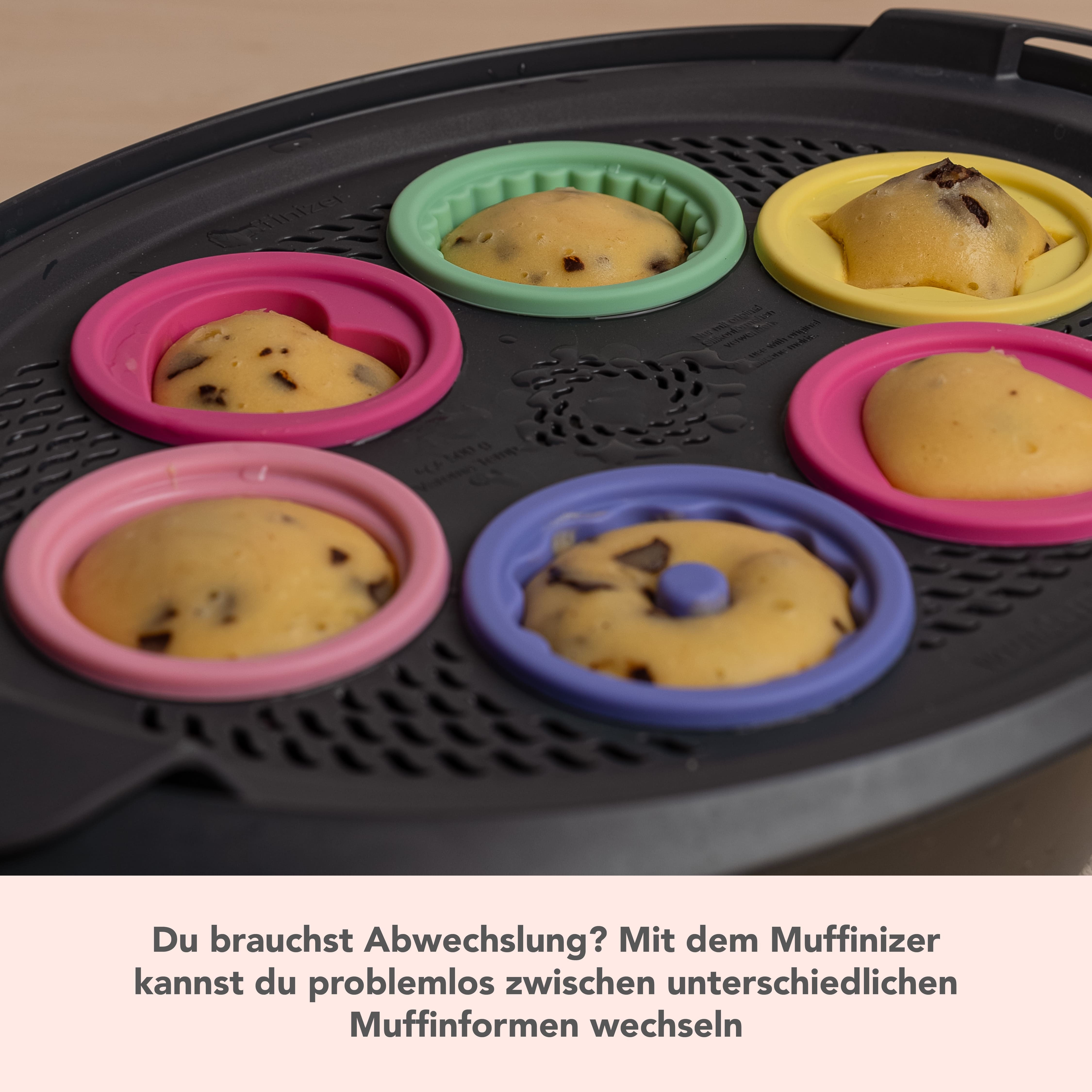 Muffinizer® | inkl. 6 Silikonförmchen | Backform für Thermomix TM6, TM5, TM31
