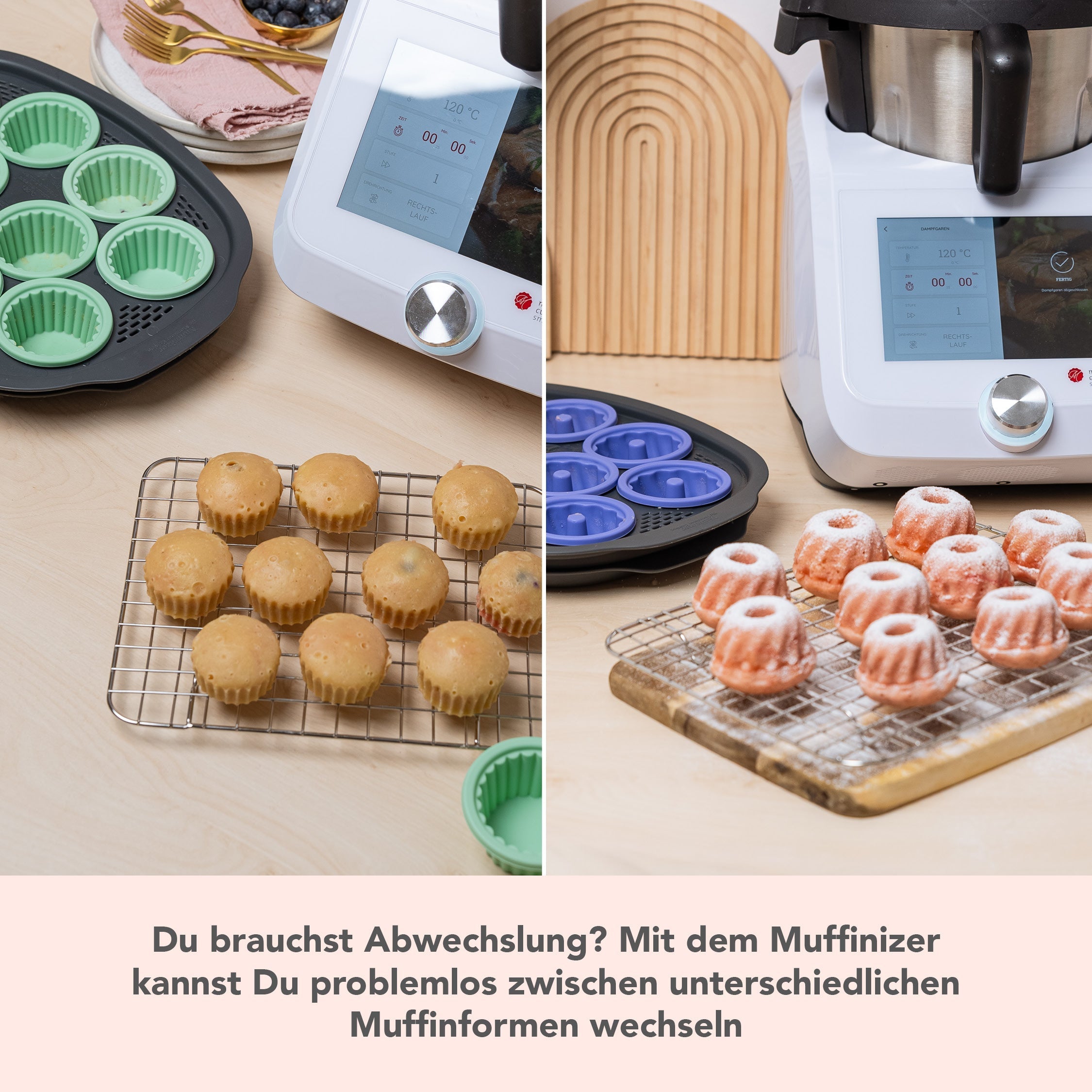 Muffinizer® | inkl. 10 Förmchen für Monsieur Cuisine Smart, Trend, Connect