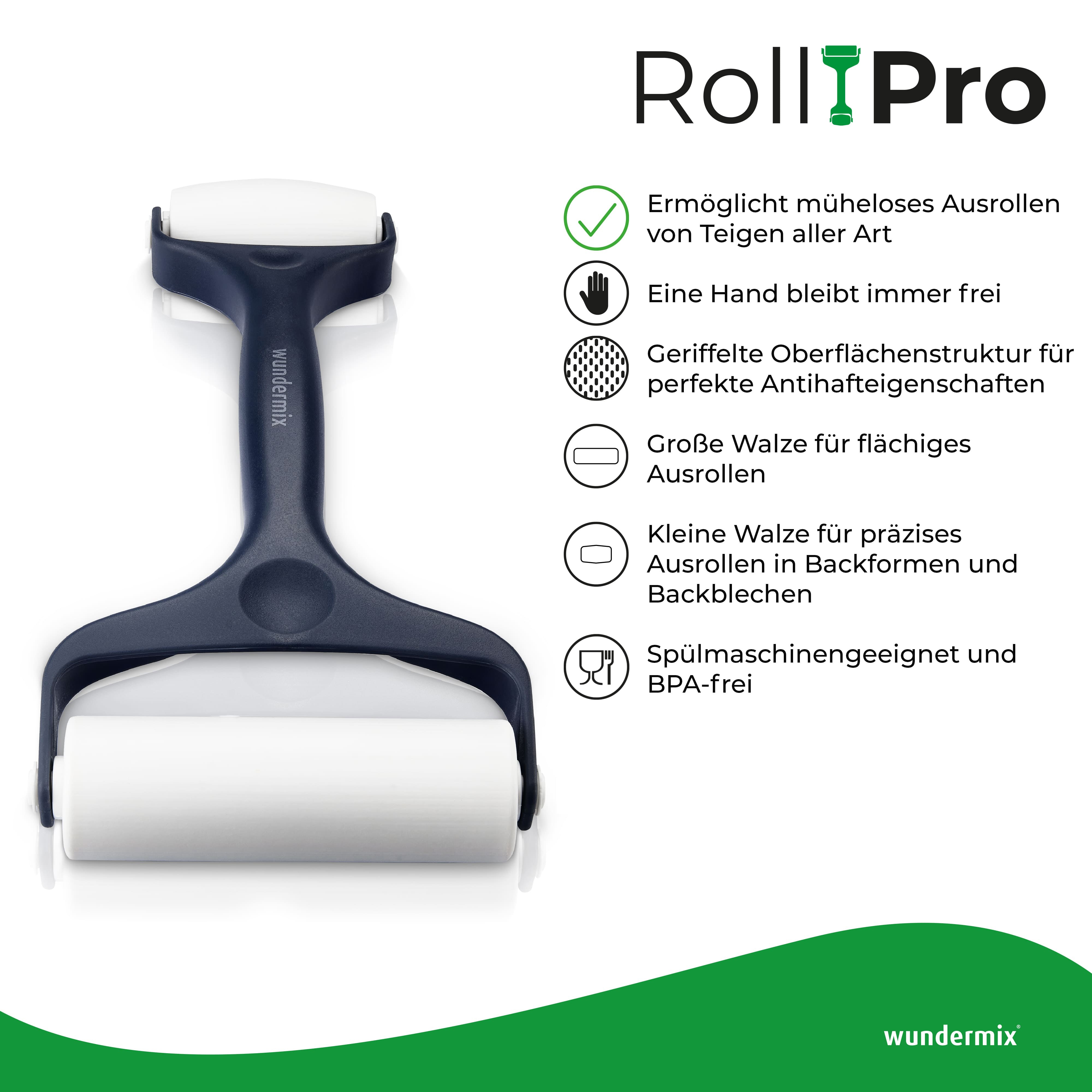 RollPro | Teigroller mit zwei unterschiedlich großen Walzen