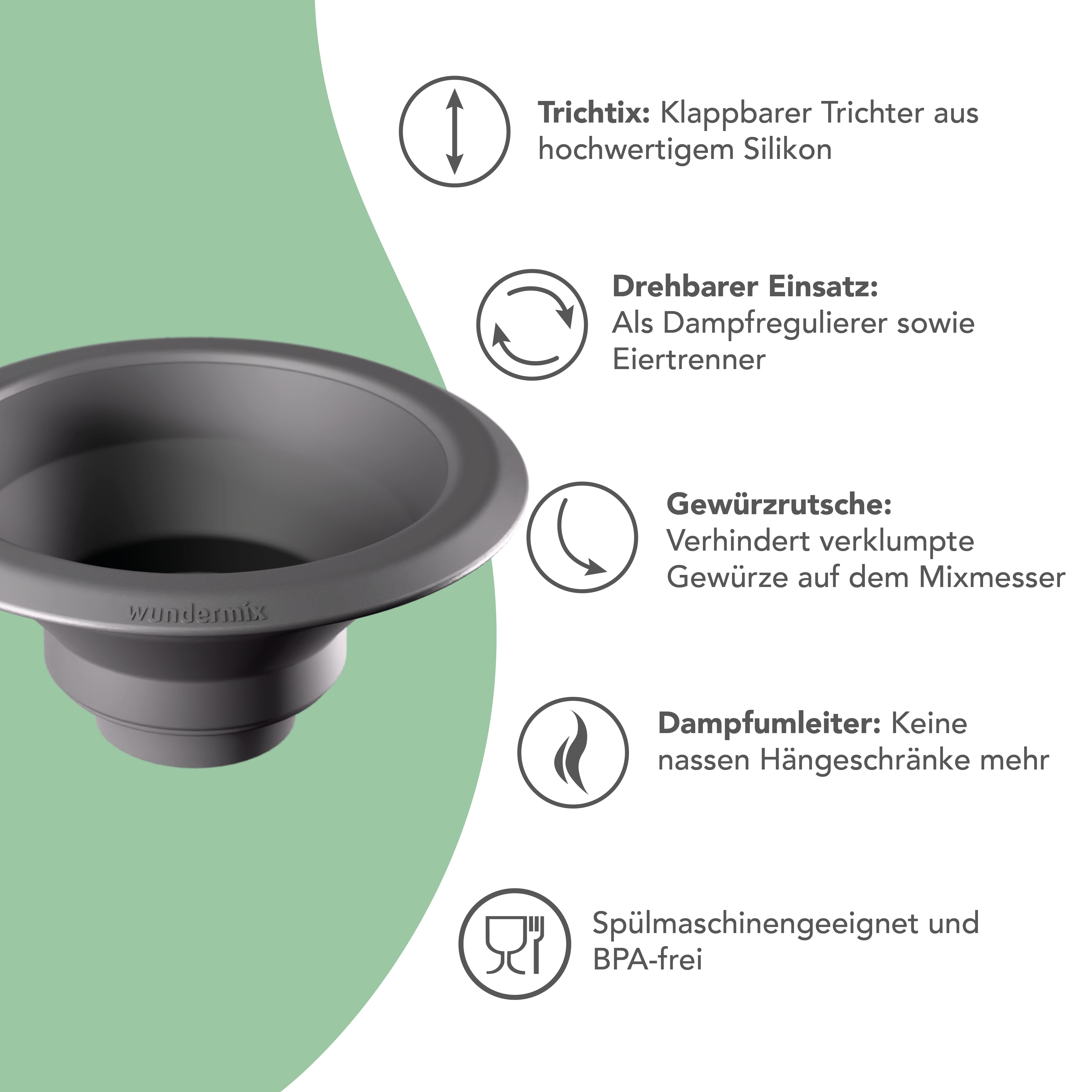 Trichtix® | Multifunktionstrichter 4er-Set für TM6, TM5