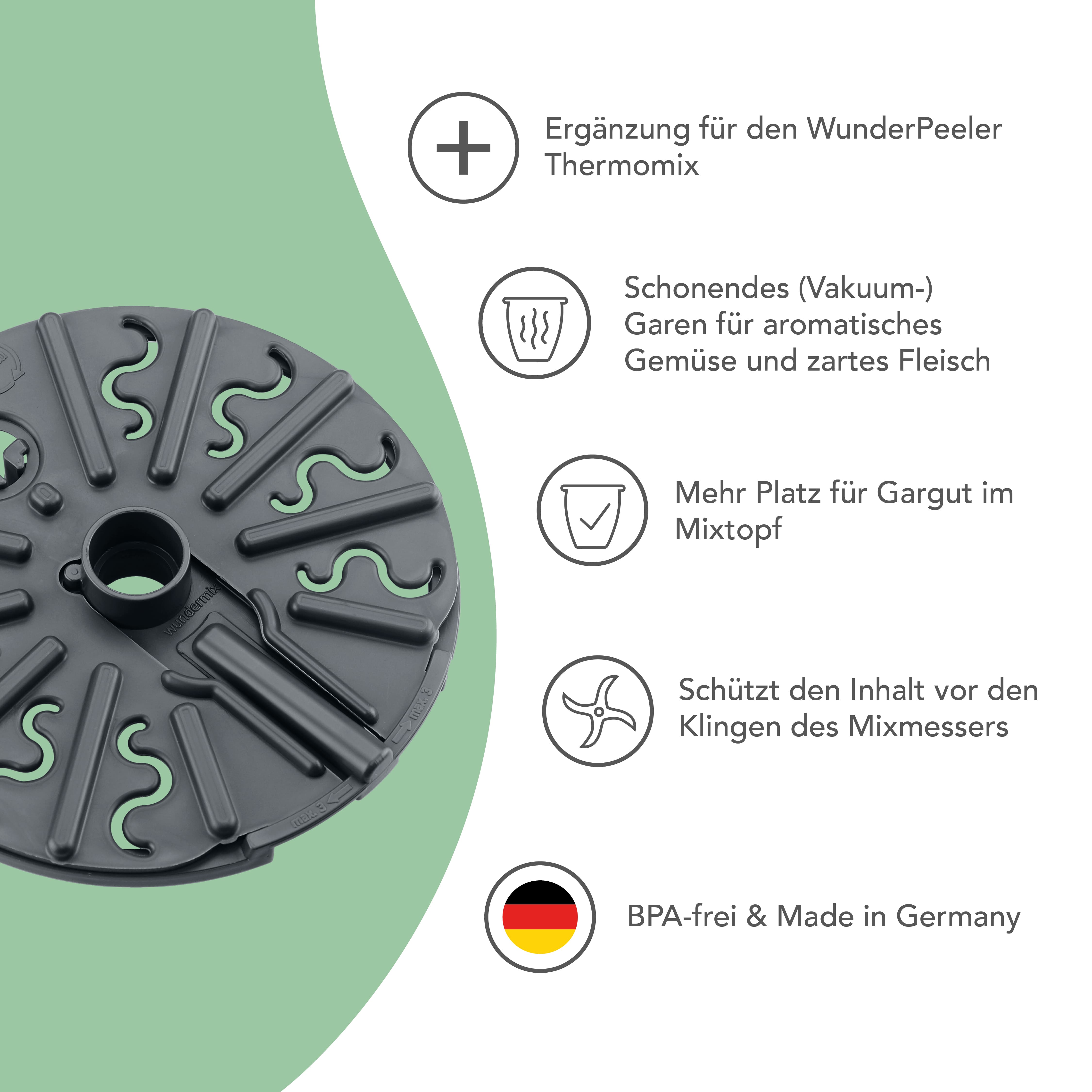WunderPlate® (mit Träger) | Messerabdeckung für Thermomix TM7, TM6, TM5, TM31