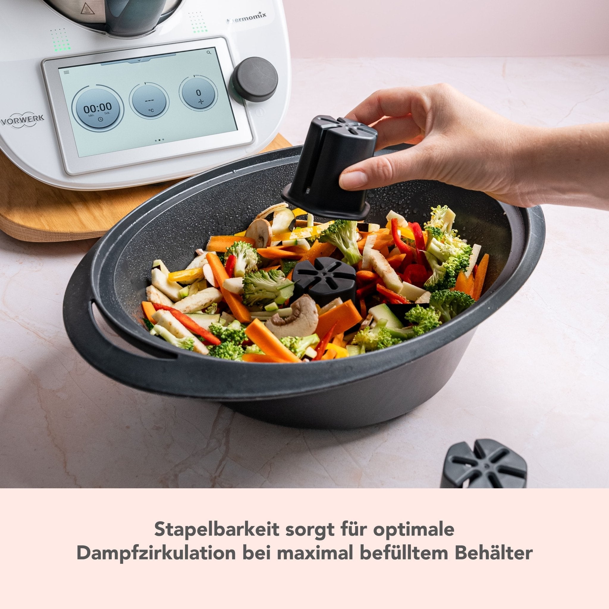 WunderSteam® V2 | Dampfgar-Kamin für Thermomix, Monsieur Cuisine, Cookit
