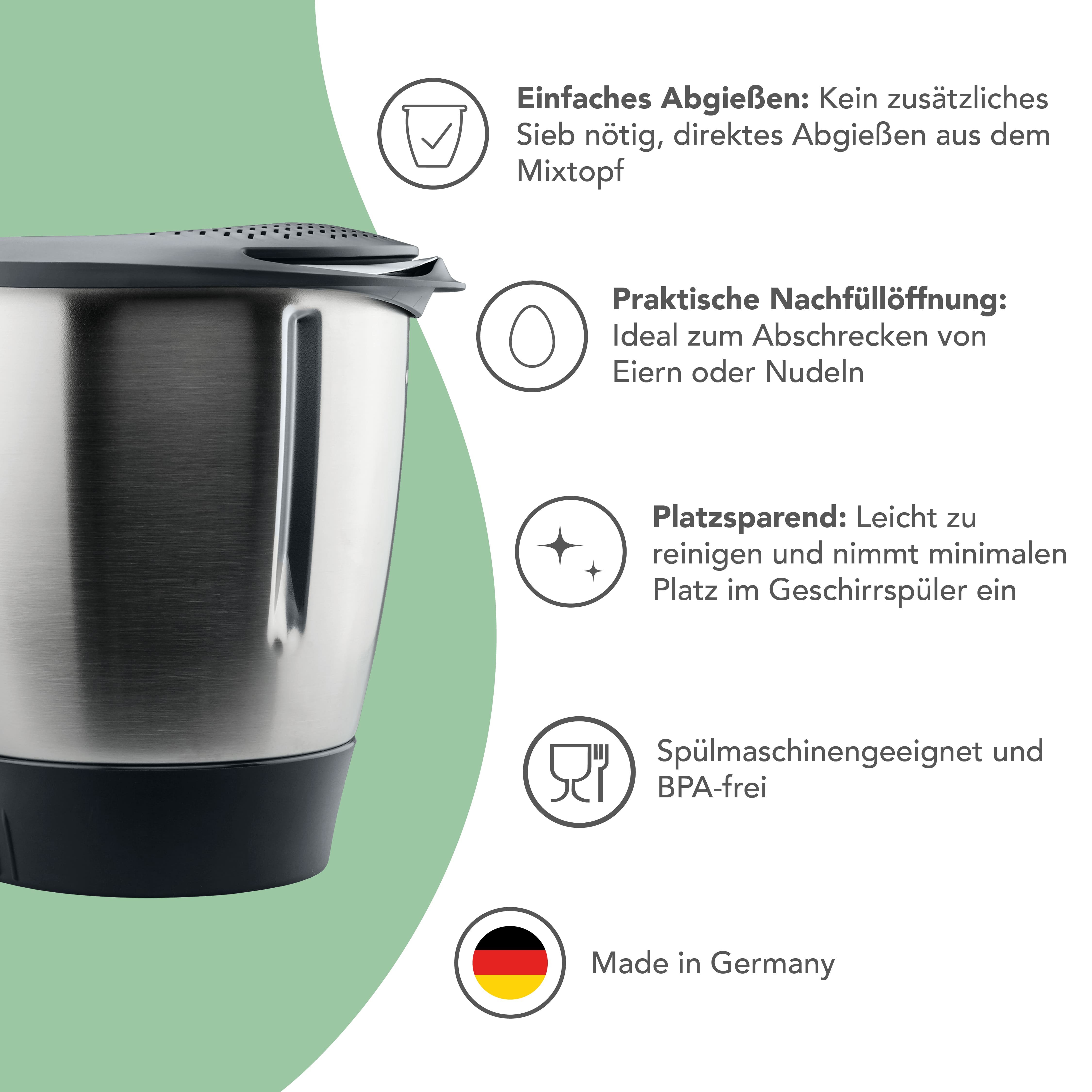 WunderWave® | Ausgusssieb für Thermomix TM7, TM6, TM5