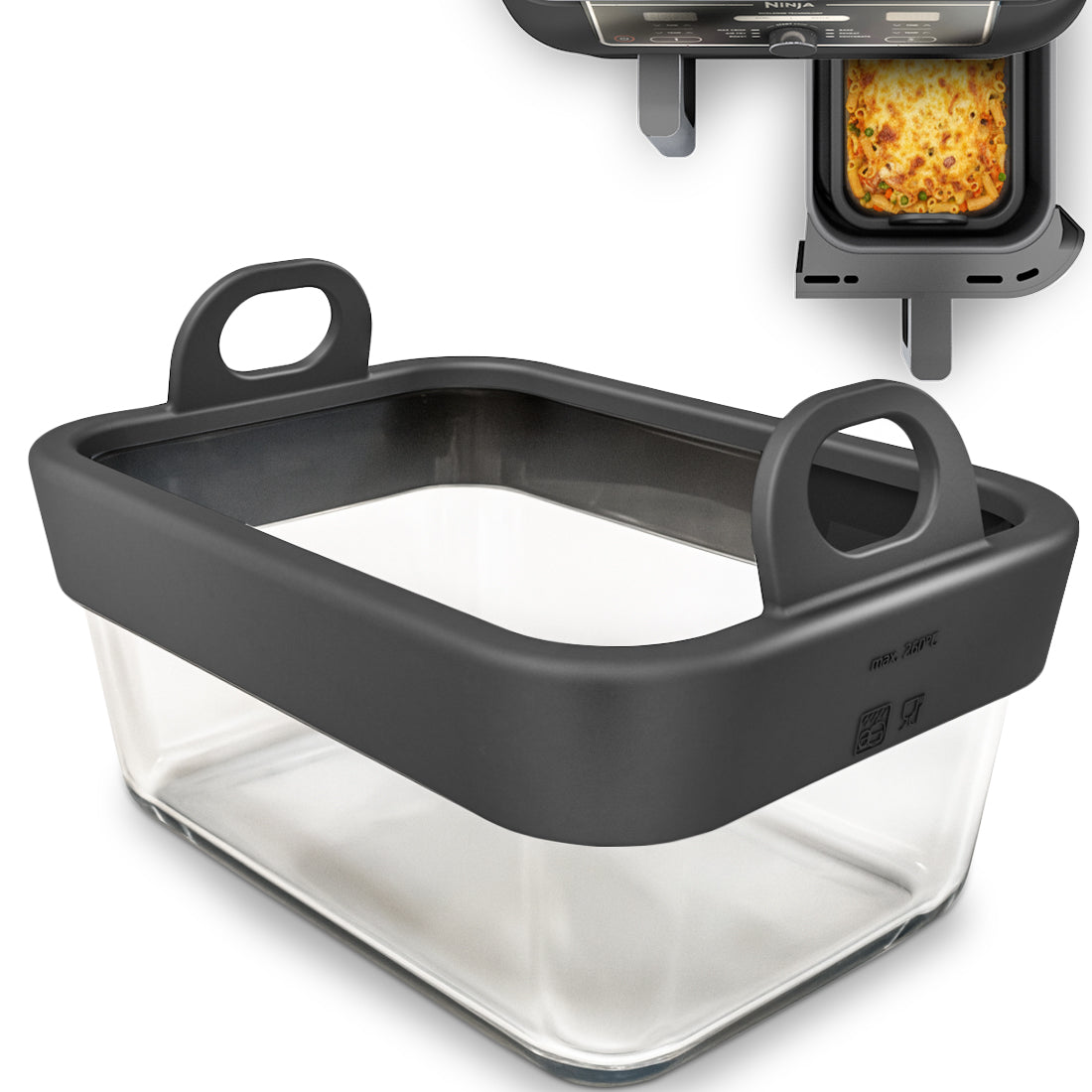 Air Fryer Staubschutz-Haube Mit Aufbewahrungstaschen & Tragegriff – Schwarz, Aus Polyester