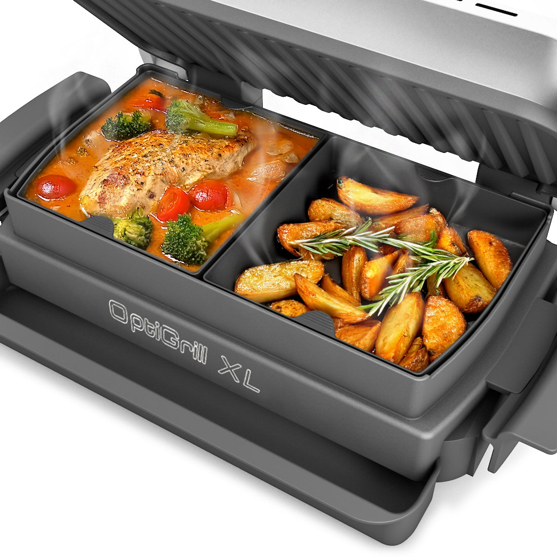 ZauberFry | Backschalenteiler kompatibel mit Tefal OptiGrill XL, Elite, Plus