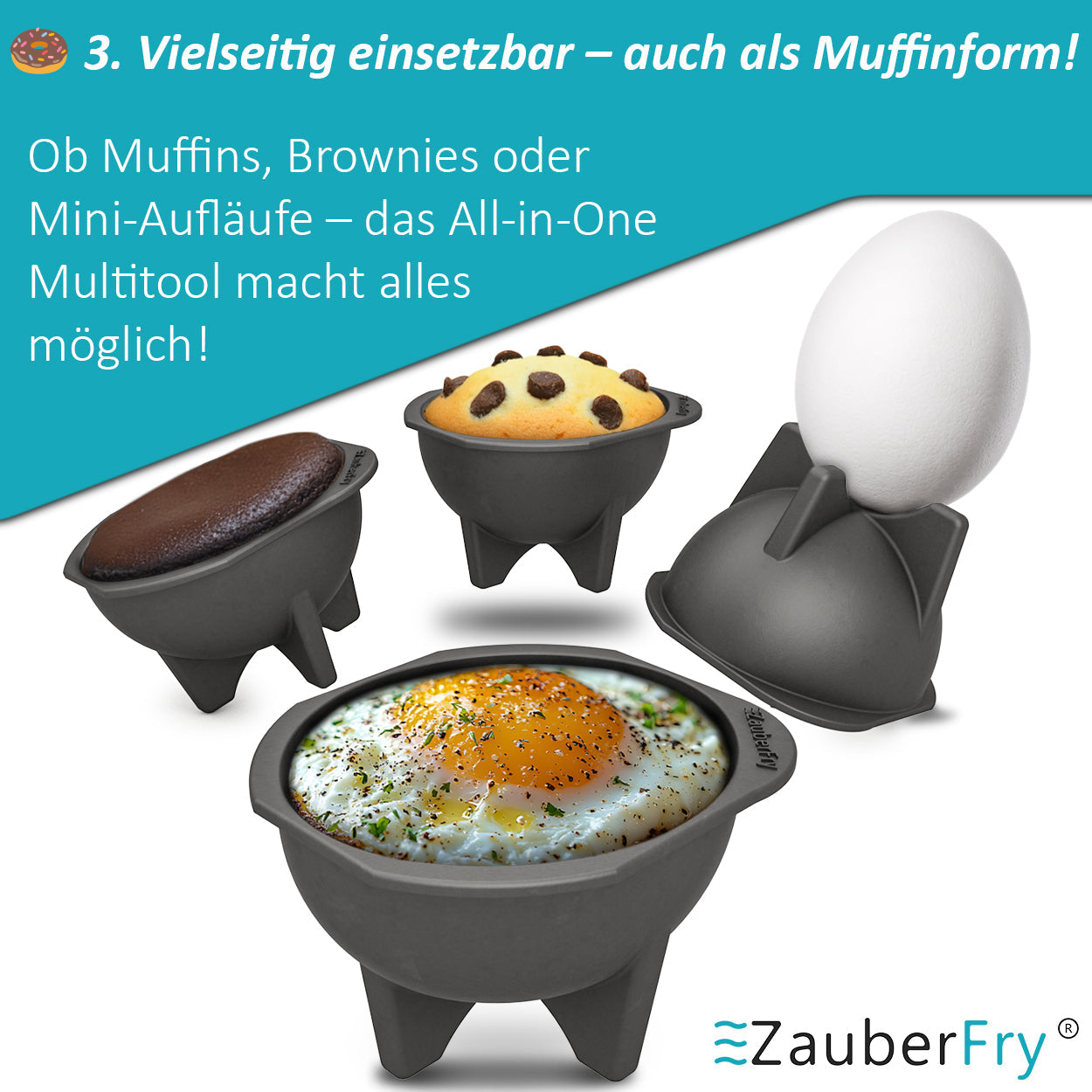 ZauberFry | Pochiereinsätze für Airfryer (4er-Set)