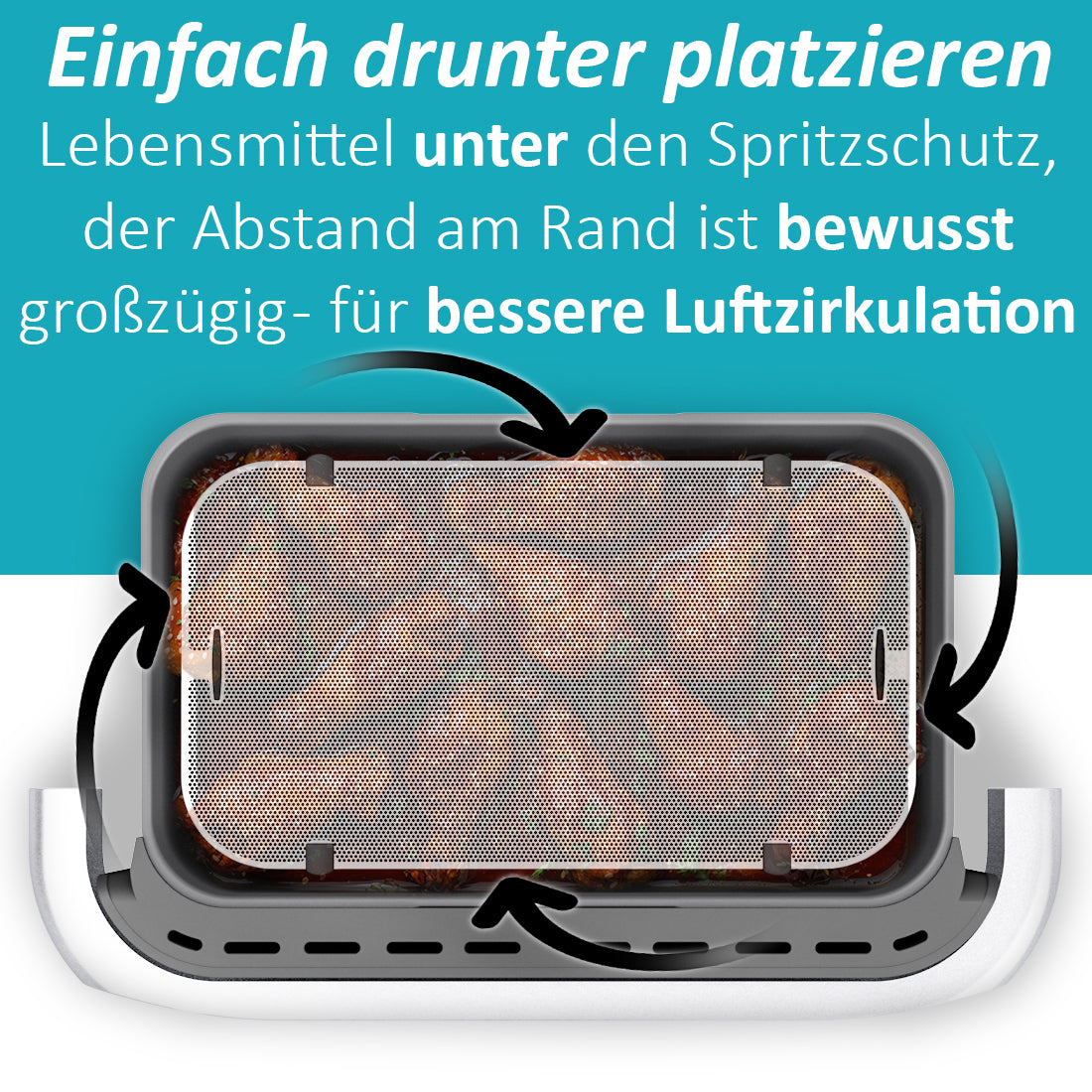 ZauberFry Spritzschutz Airfryer Cosori Dual Blaze TwinFry Ninja AF500EU