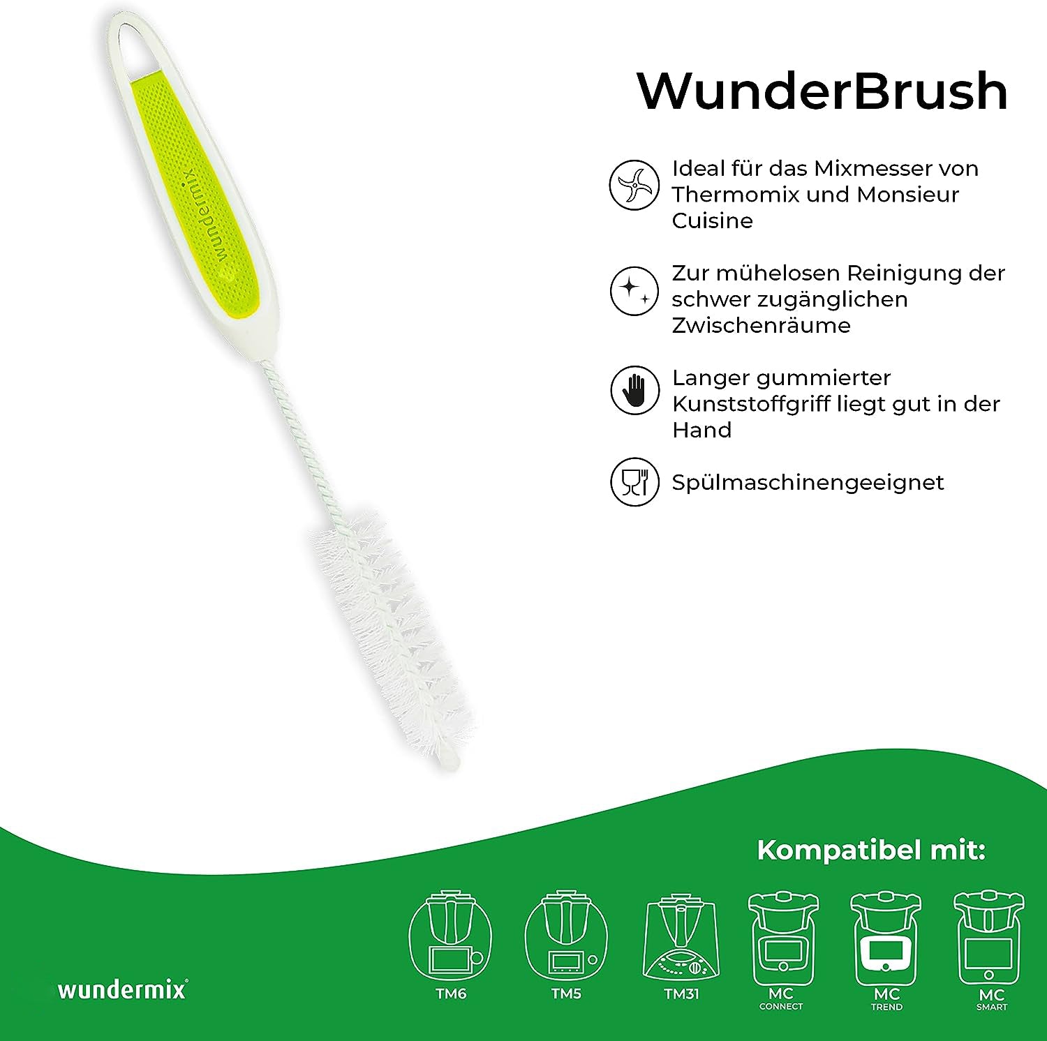 WunderBrush® | Reinigungsbürste für Mixtopfmesser | Mixmesser