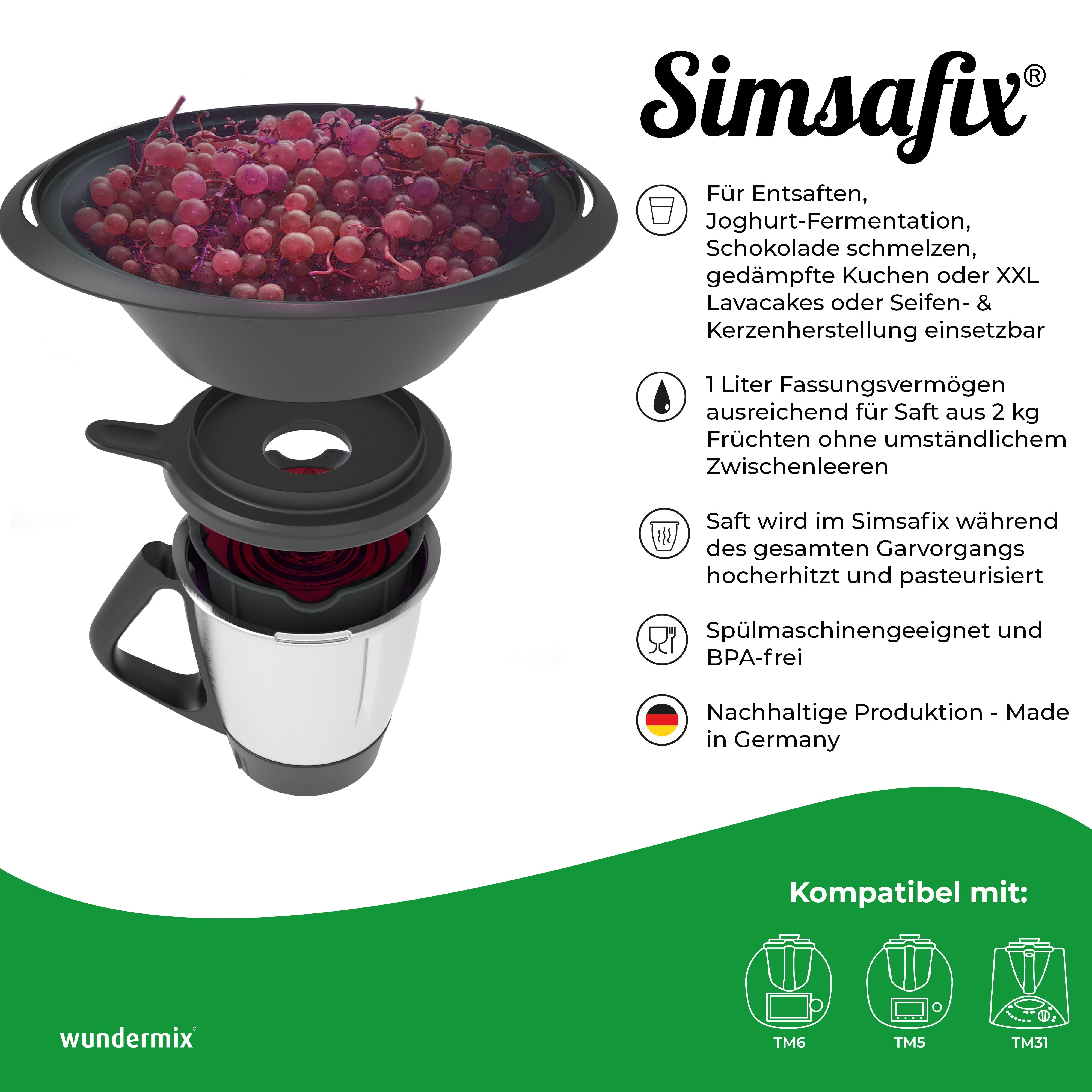 Simsafix® | Universalbehälter für Thermomix TM6, TM5, TM31 und TM Friend