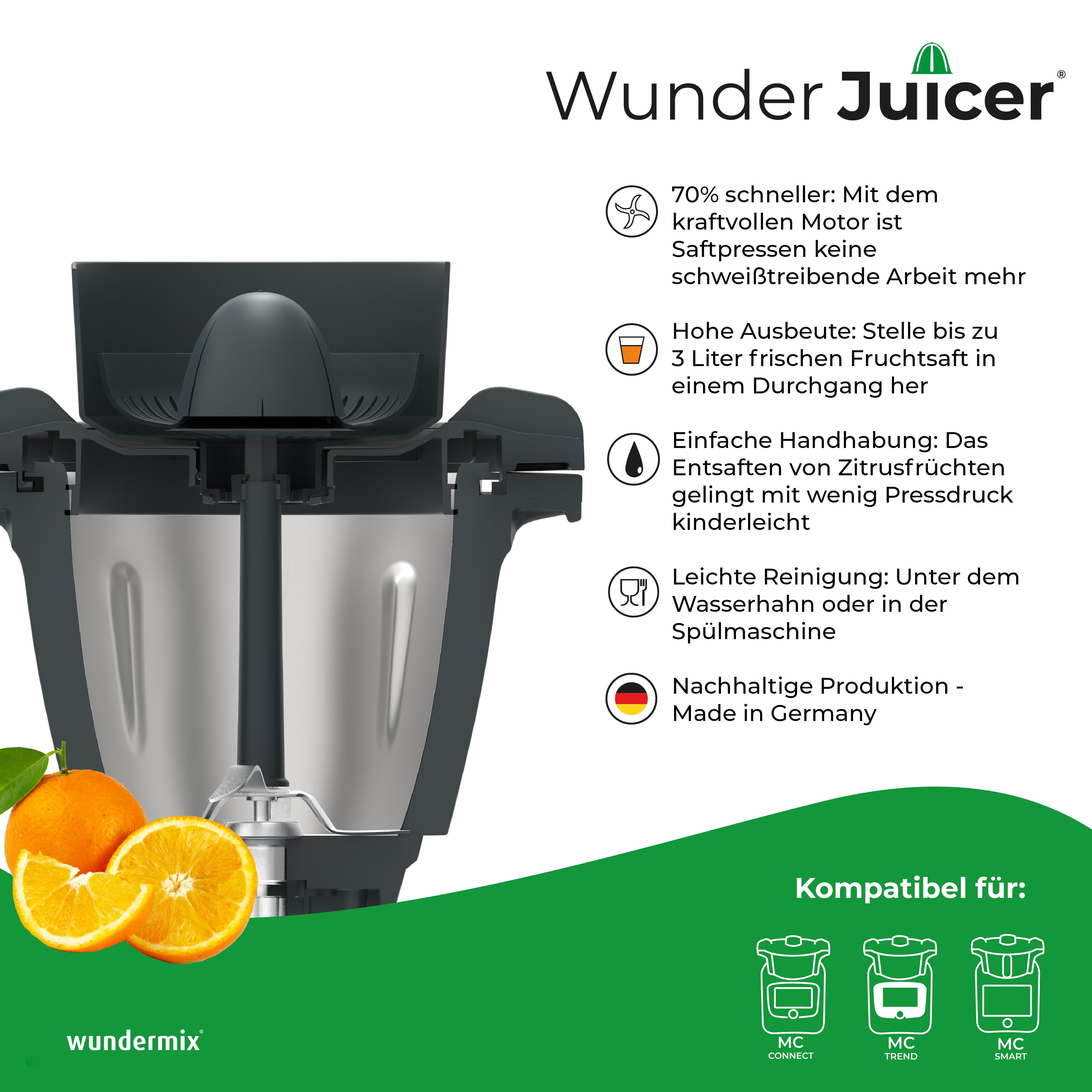 WunderJuicer® | Saftpresse für Monsieur Cuisine Connect, Trend und Smart