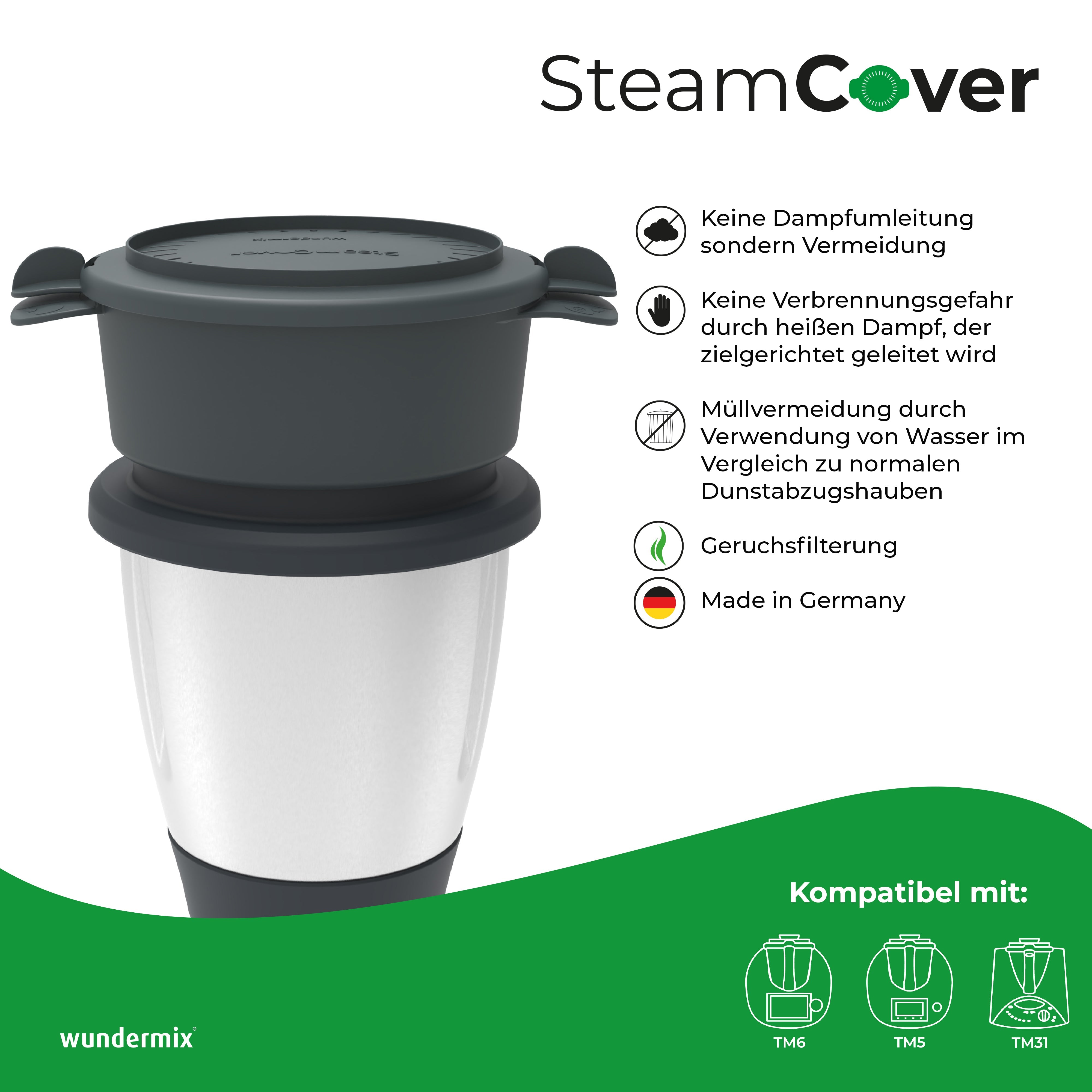 SteamCover® | Dampf- und Geruchsfilter für Thermomix TM6, TM5, TM31, TM Friend