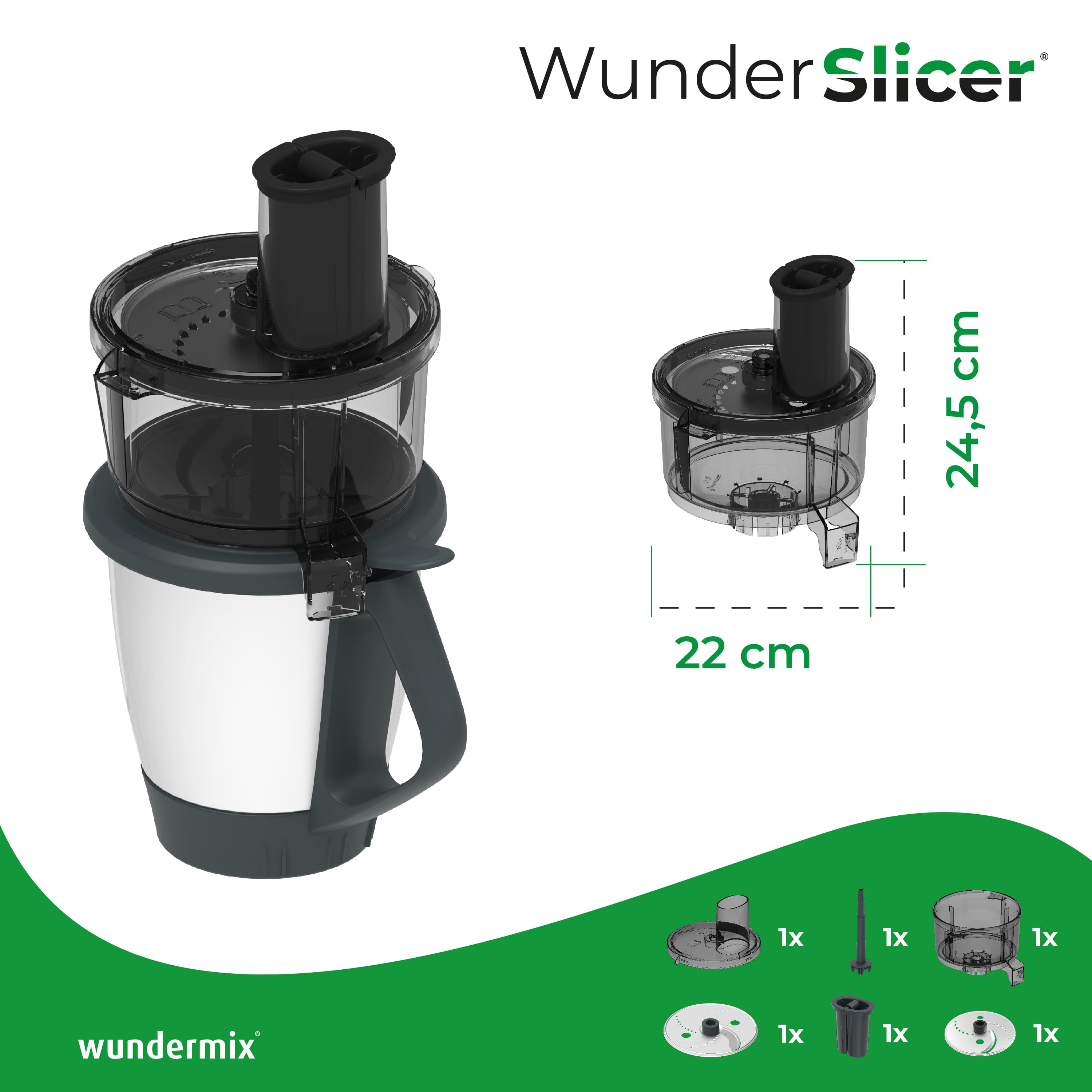 WunderSlicer® V1 | Gemüseschneider für Thermomix TM6, TM5, TM31