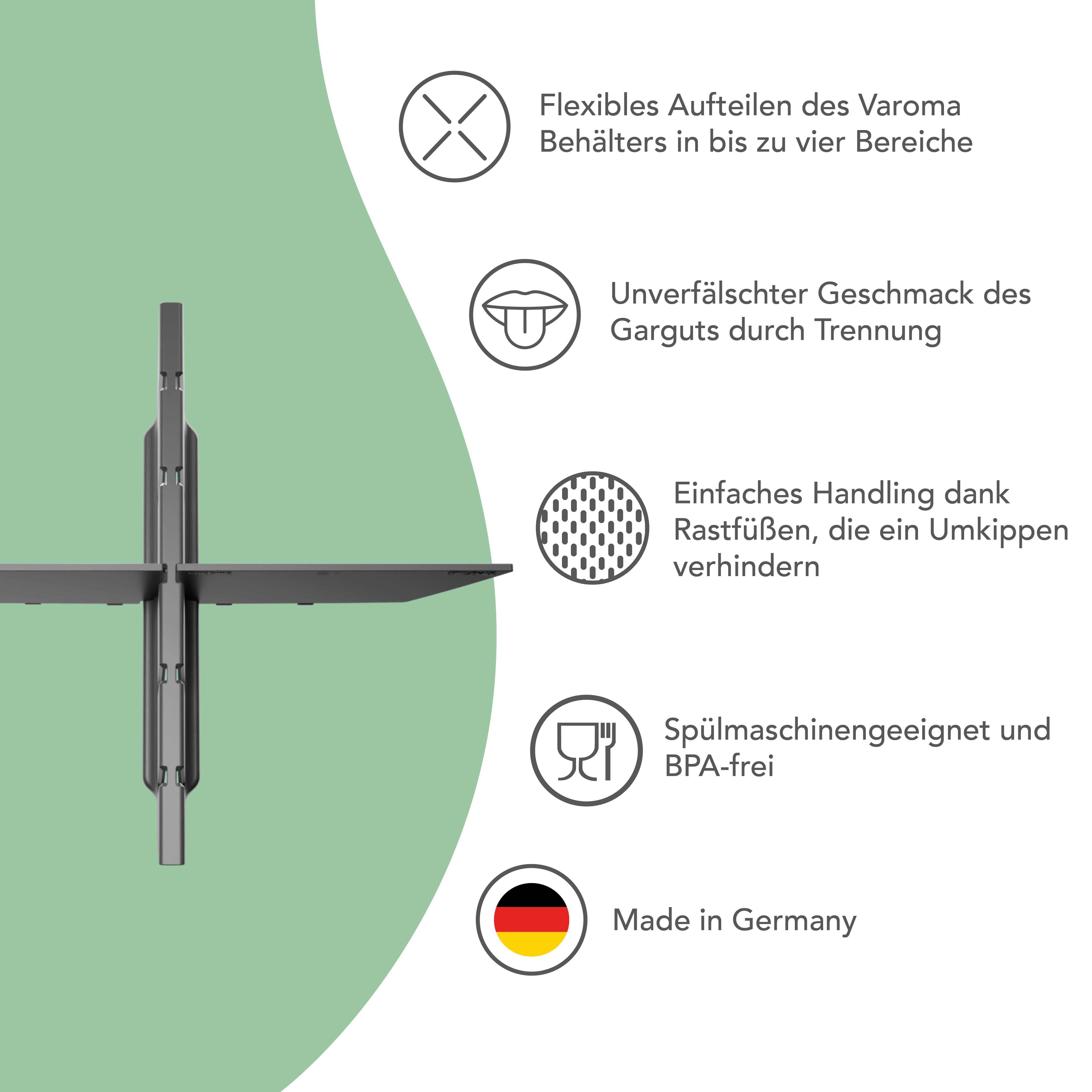 Steamix® | Flexibler Garraumteiler für den Varoma TM6, TM5