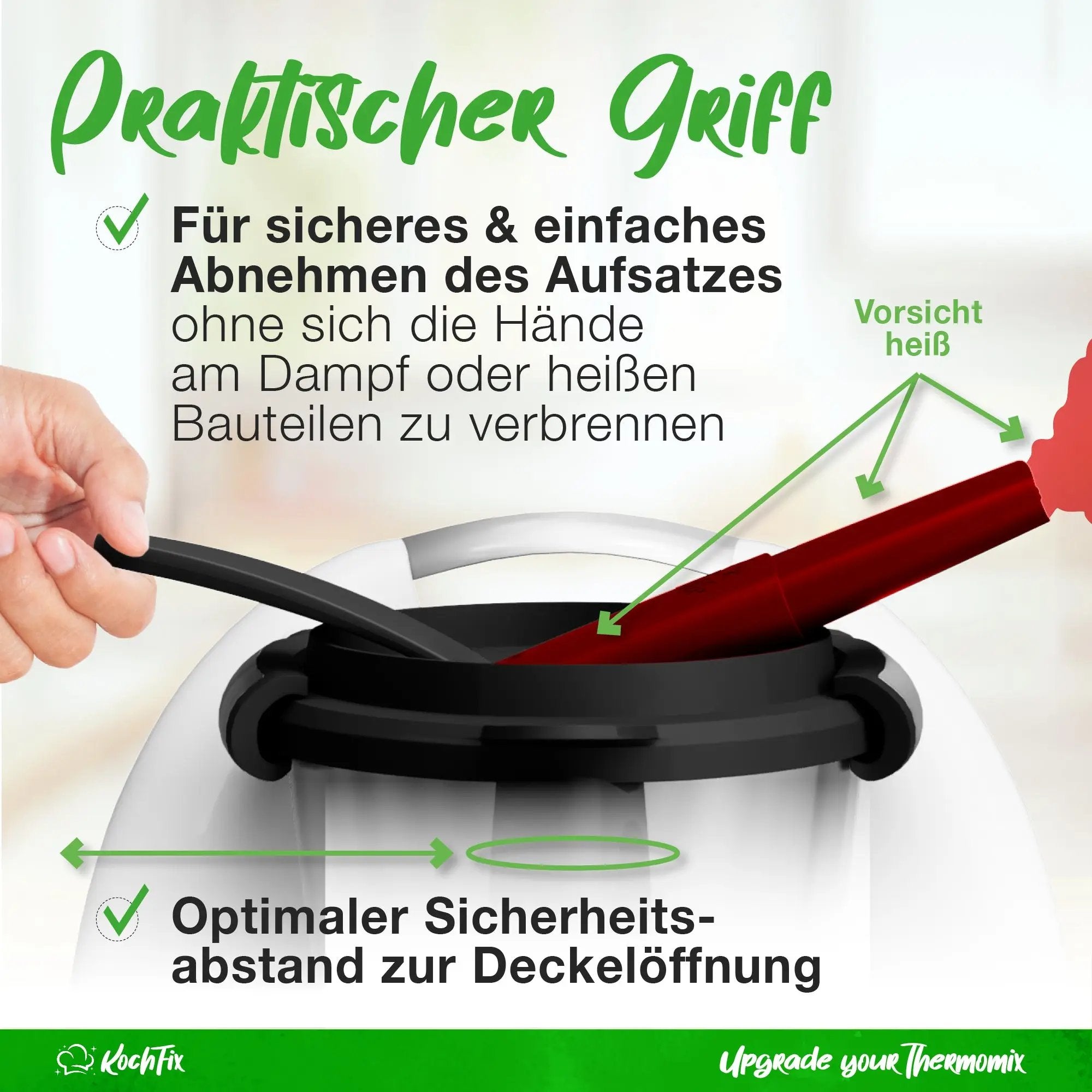 KochFix Dampfumleitung für Thermomix TM6, TM5, TM31 & Monsieur Cuisine