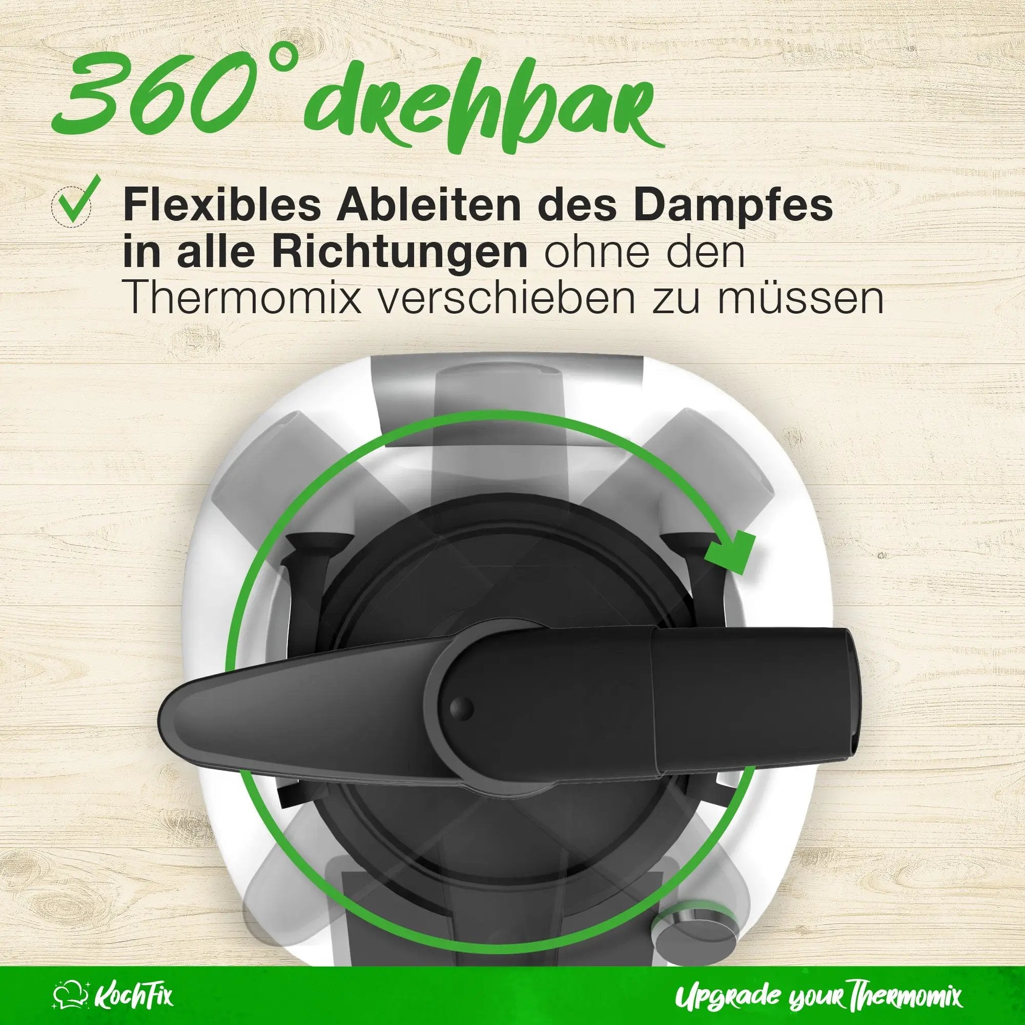 KochFix Dampfumleitung für Thermomix TM6, TM5, TM31 & Monsieur Cuisine