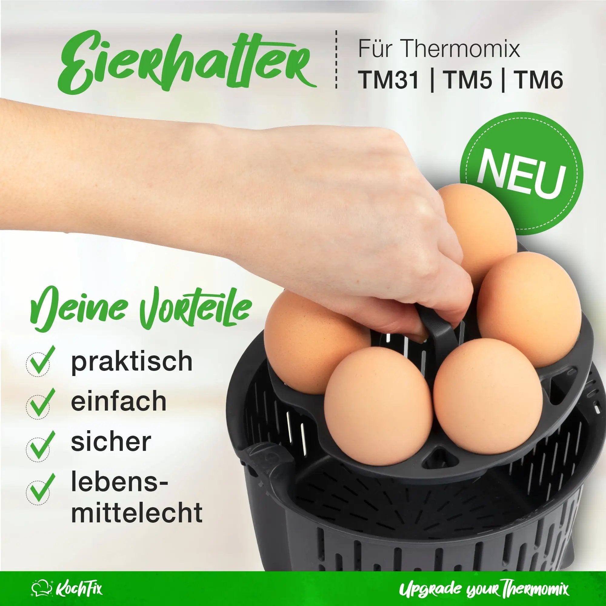 KochFix Eierhalter für Thermomix TM6, TM5, TM31