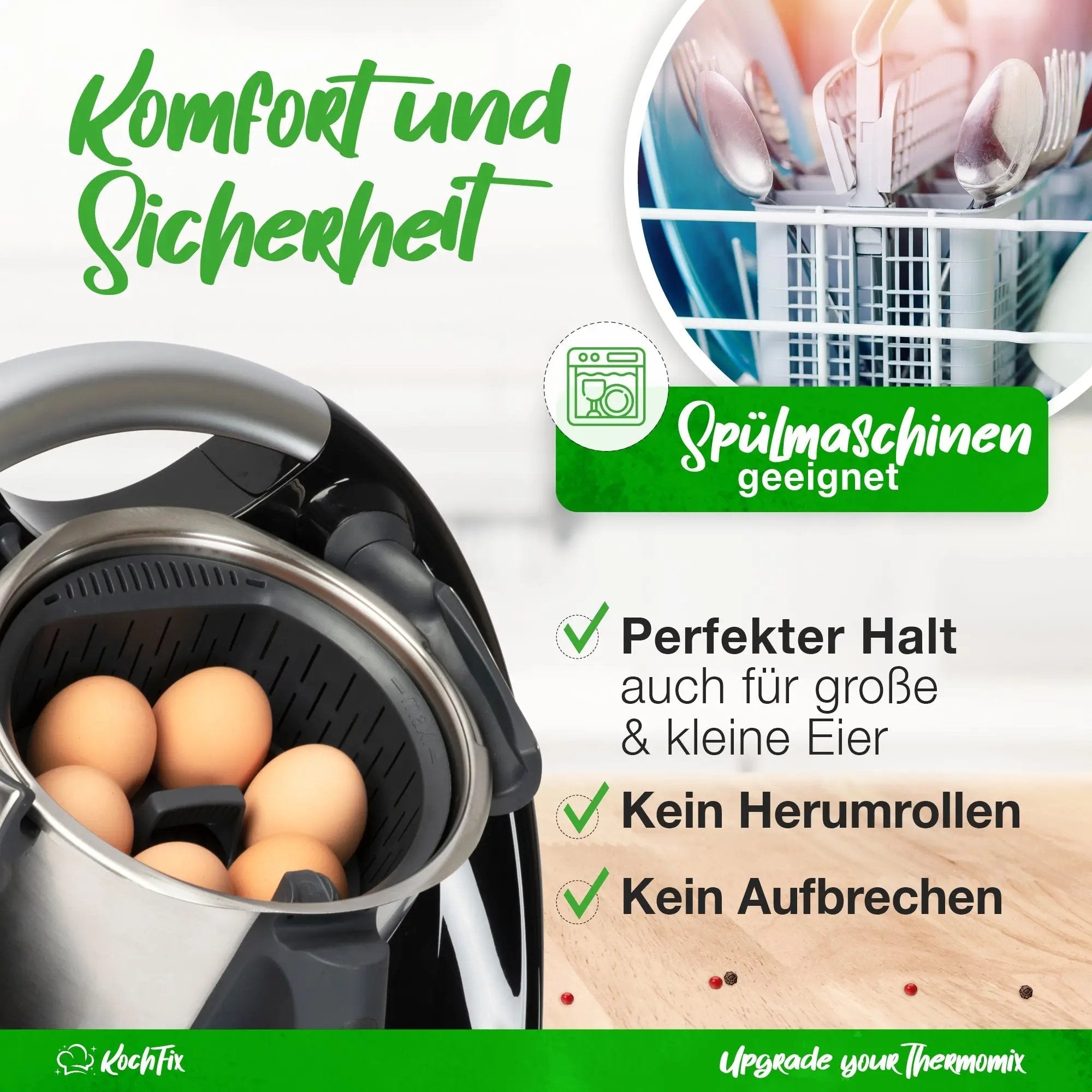 KochFix Eierhalter für Thermomix TM6, TM5, TM31