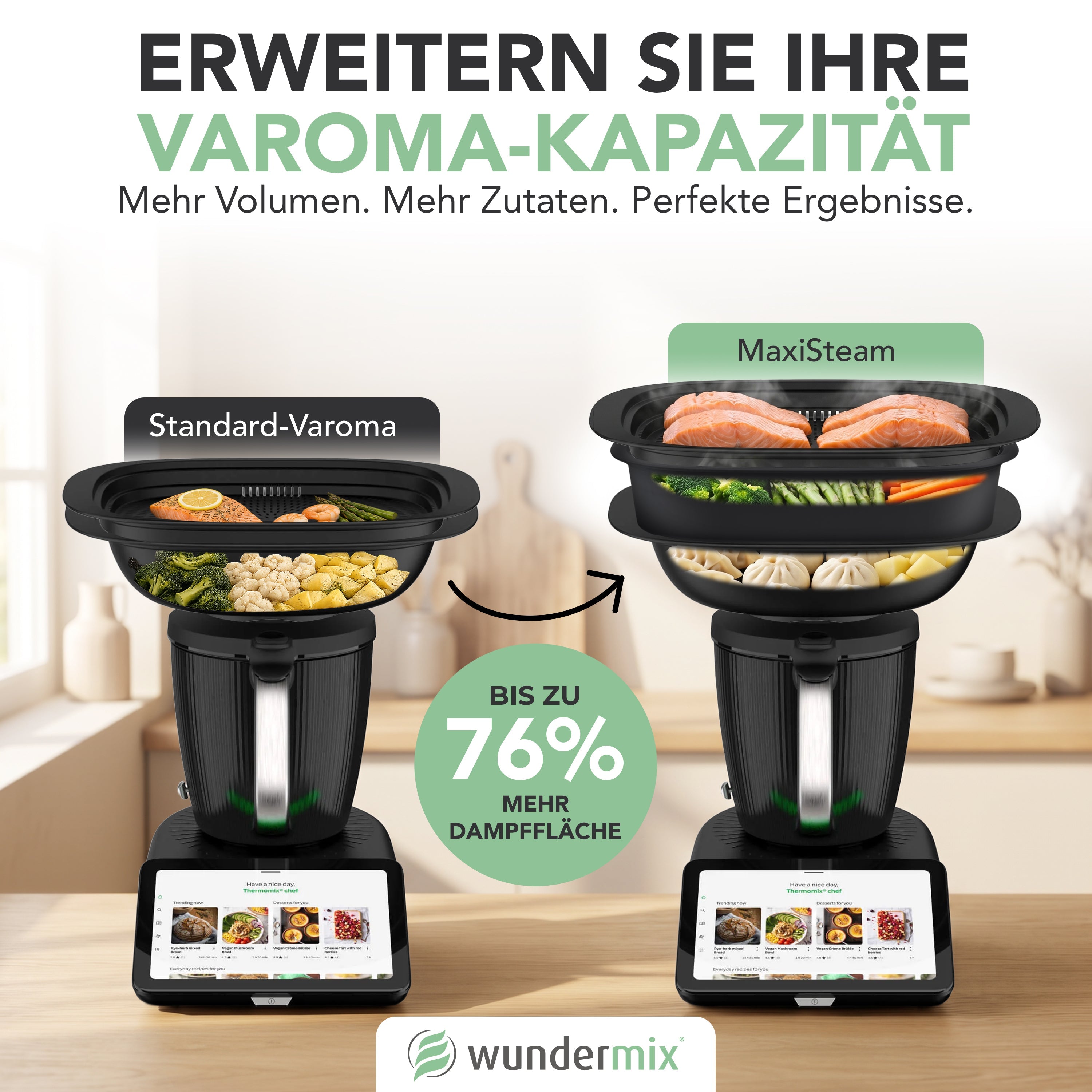 MaxiSteam® | Varoma-Erweiterung mit Einlegeboden für Thermomix TM7