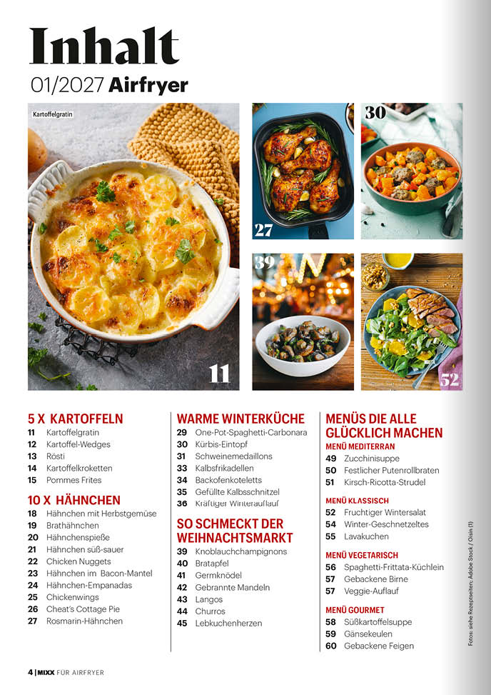 Zeitschrift MIXX Sonderheft AIR FRYER - Ausgabe 01/2027