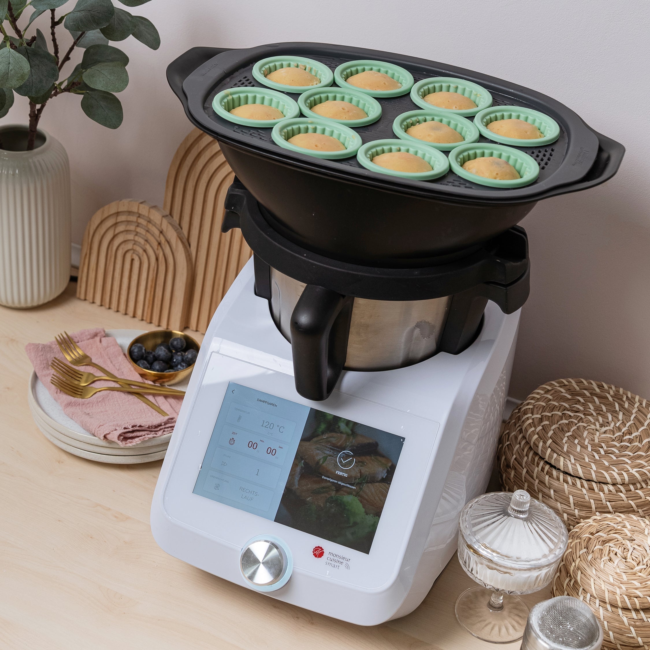 Muffinizer® | inkl. 10 Förmchen für Monsieur Cuisine Smart, Trend, Connect