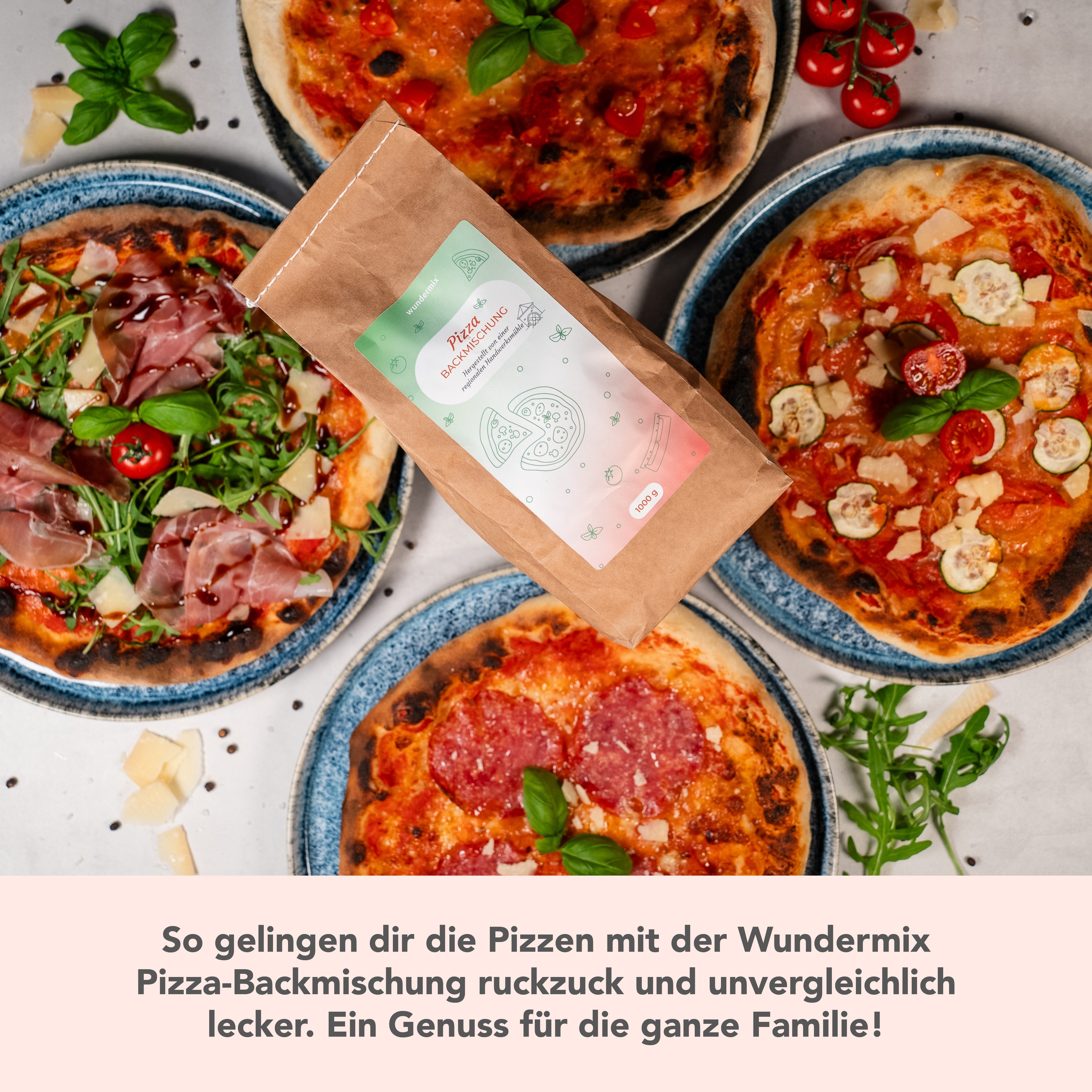 Pizza-Backmischung für 8 köstliche Pizzen | 1000g