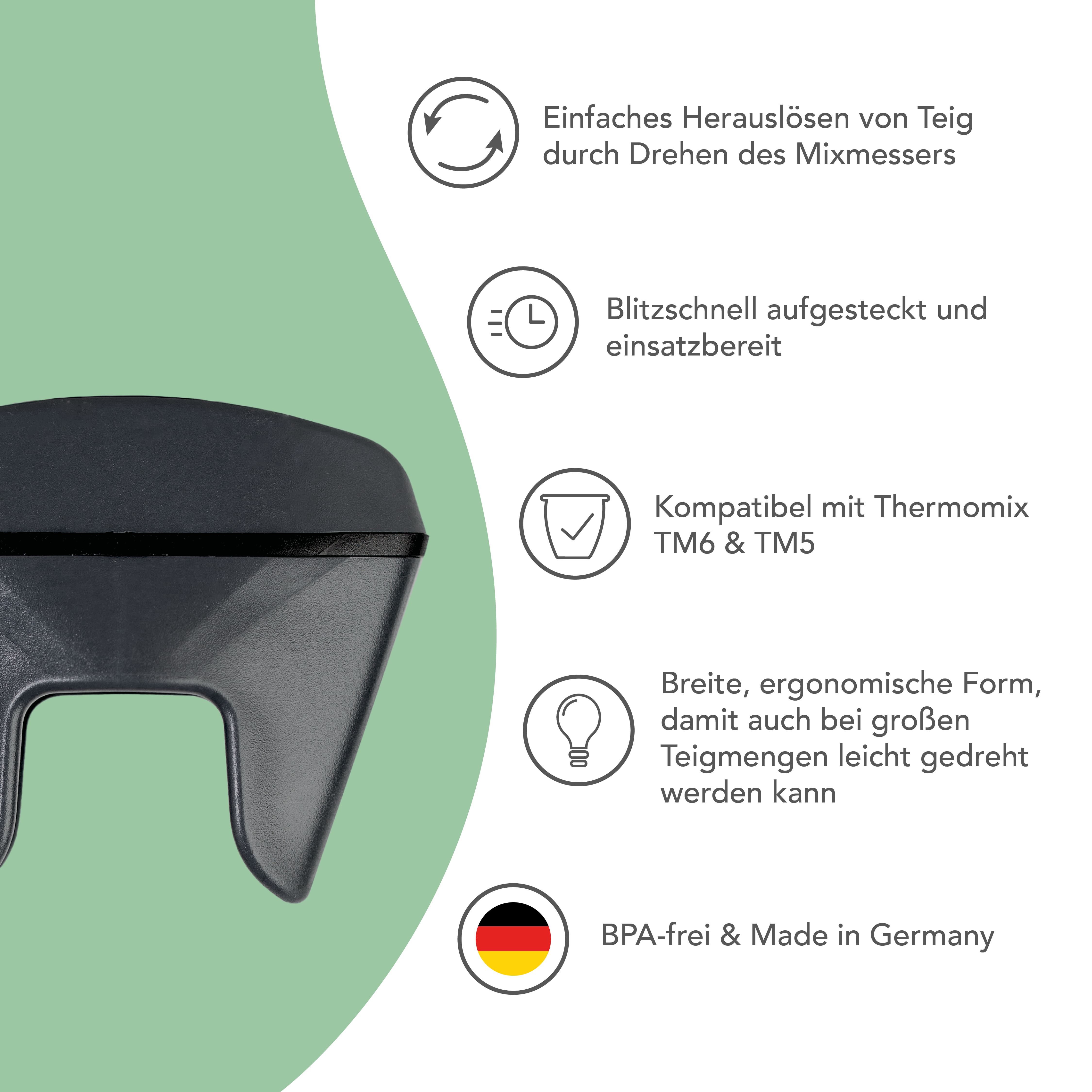 TeigTwister® V2 | Messerdrehhilfe für Thermomix TM6, TM5