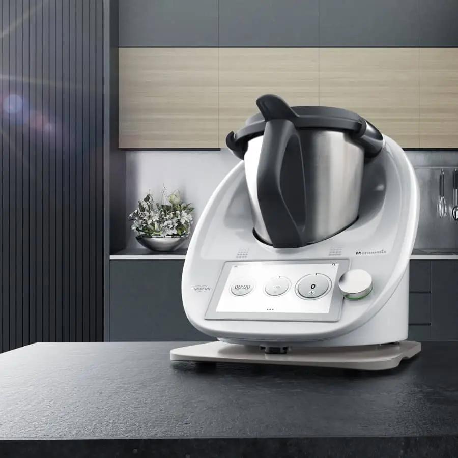 KitchenSlider® M | V2 Plus | Steel Grey | Premium-Gleitbrett für Thermomix TM6, TM5