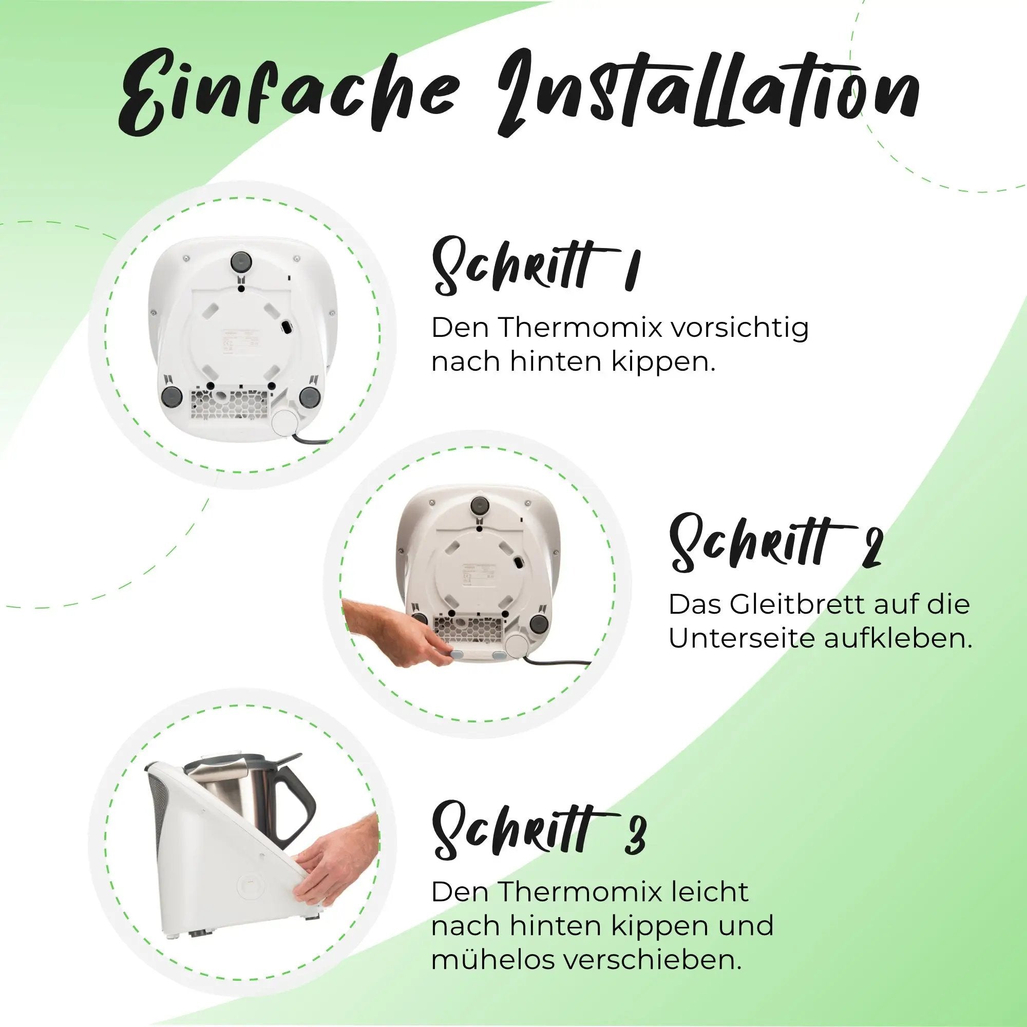 KochFix Unsichtbare Gleitbrett-Alternative für Thermomix TM6, TM5