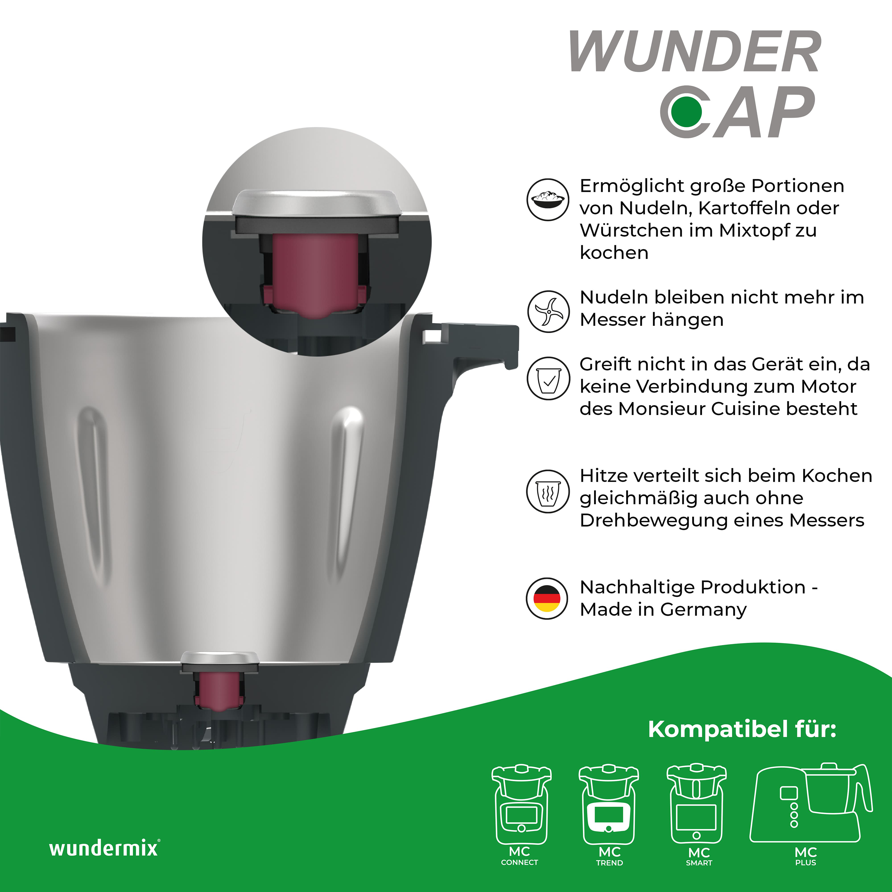 Sparset: WunderCap® + 2 x WunderSteam® für Monsieur Cuisine