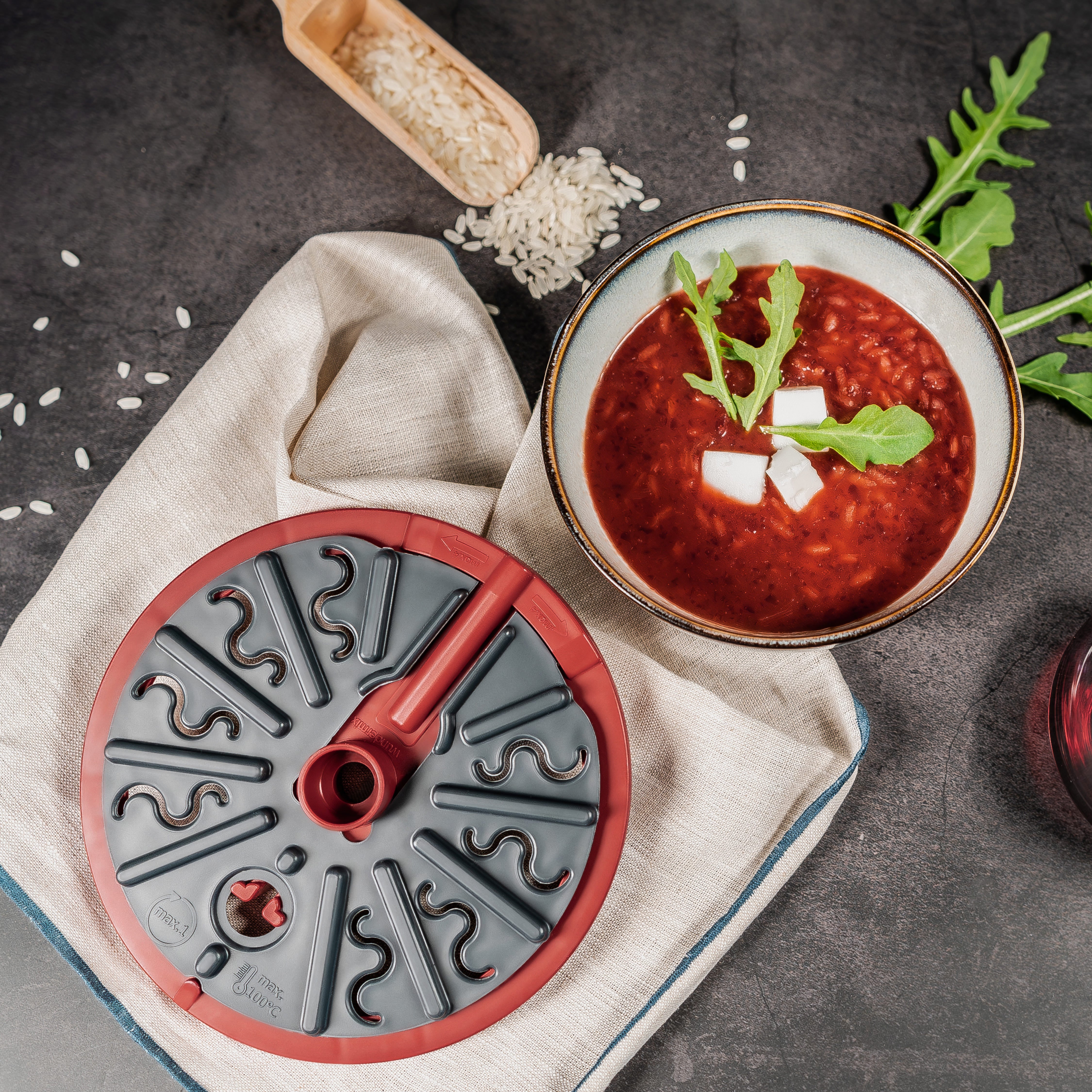 WunderPlate® (mit Träger) | Messerabdeckung für WunderPeeler Monsieur Cuisine