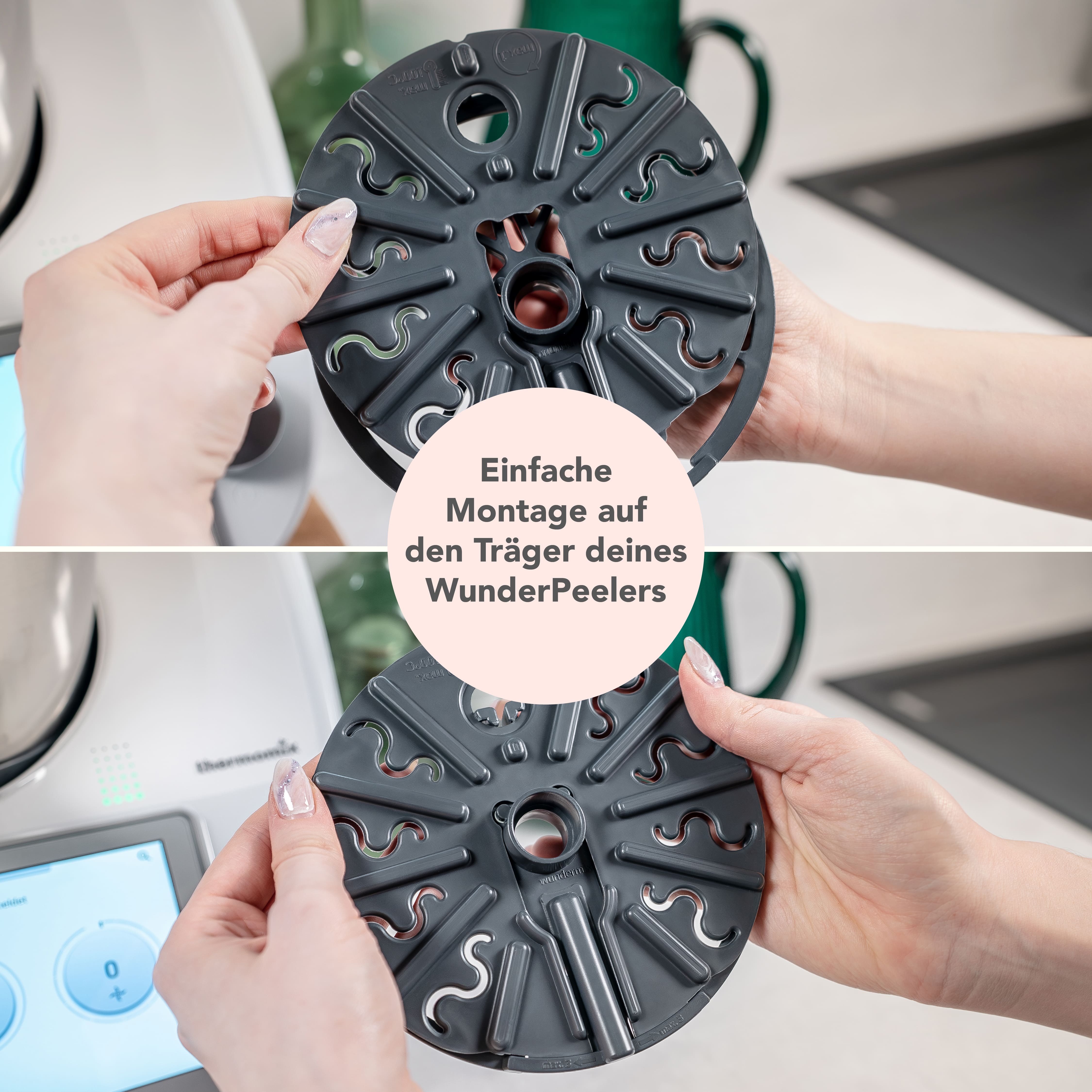 WunderPlate® (mit Träger) | Messerabdeckung für Thermomix TM7, TM6, TM5, TM31