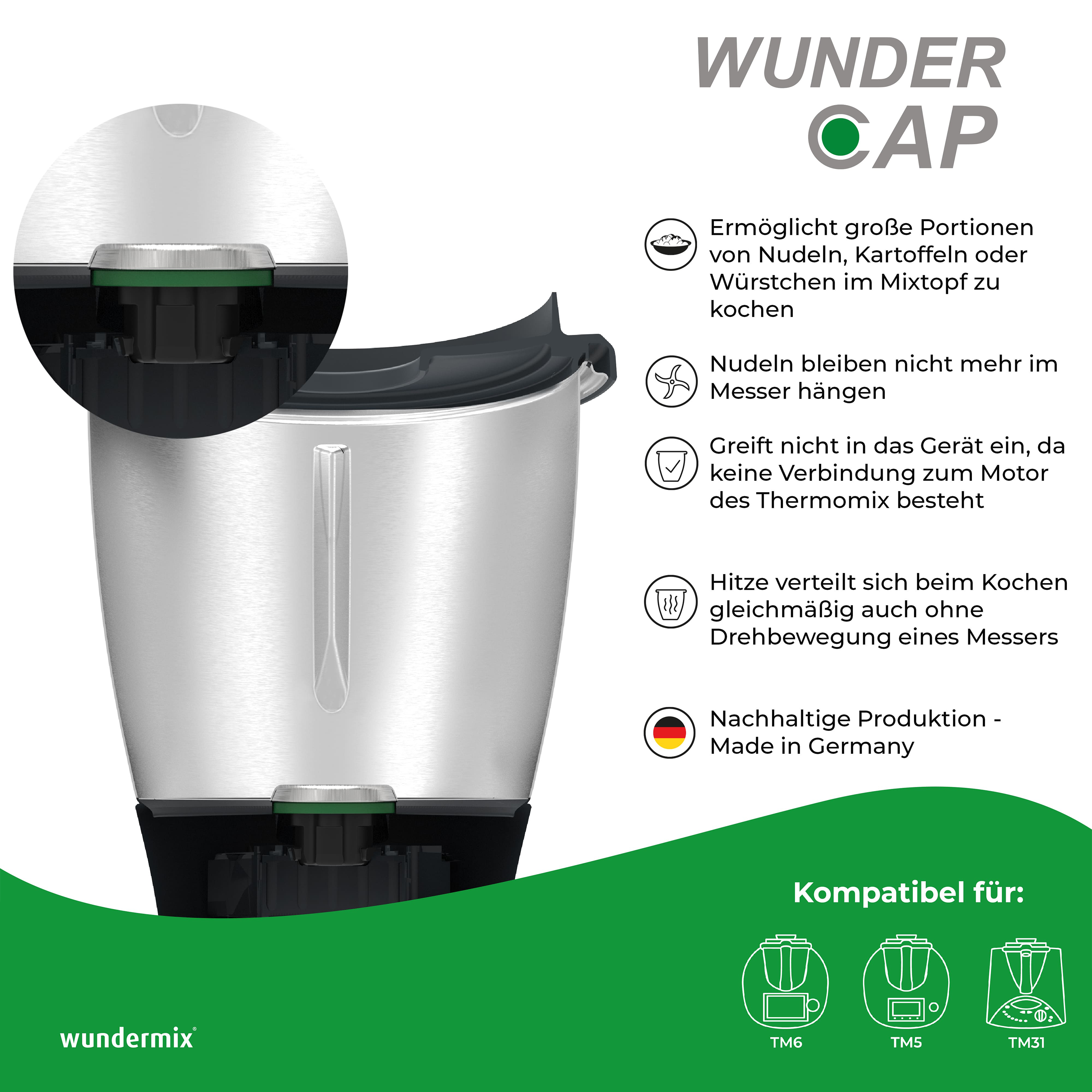 Sparset: WunderCap® + 2 x WunderSteam® für Thermomix