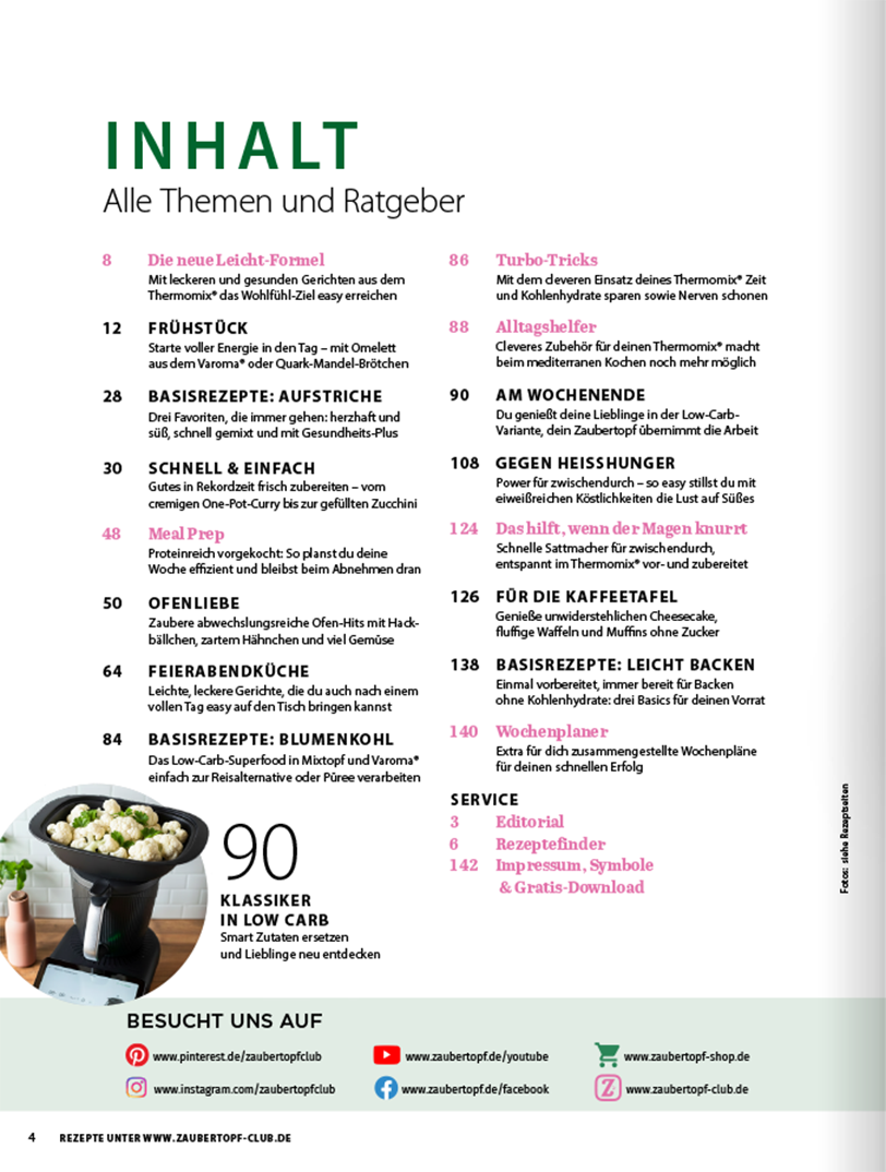 ZauberTopf Gold-Edition "Low Carb Express" - Ausgabe 01/2026